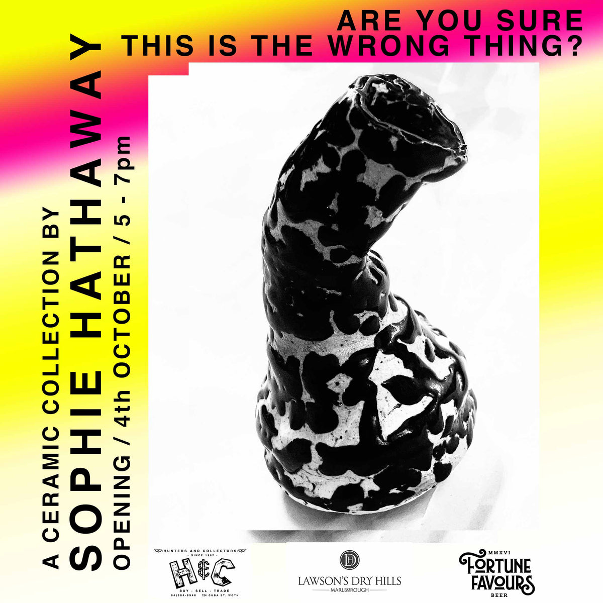 ARE YOU SURE THIS IS THE WRONG THING? A ceramics exhibition by Sophie Wellington Hunters and