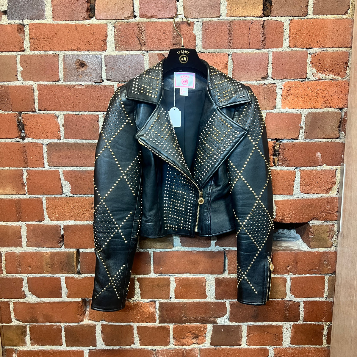 VERSACE X H&M studded leather jacket - Main Image