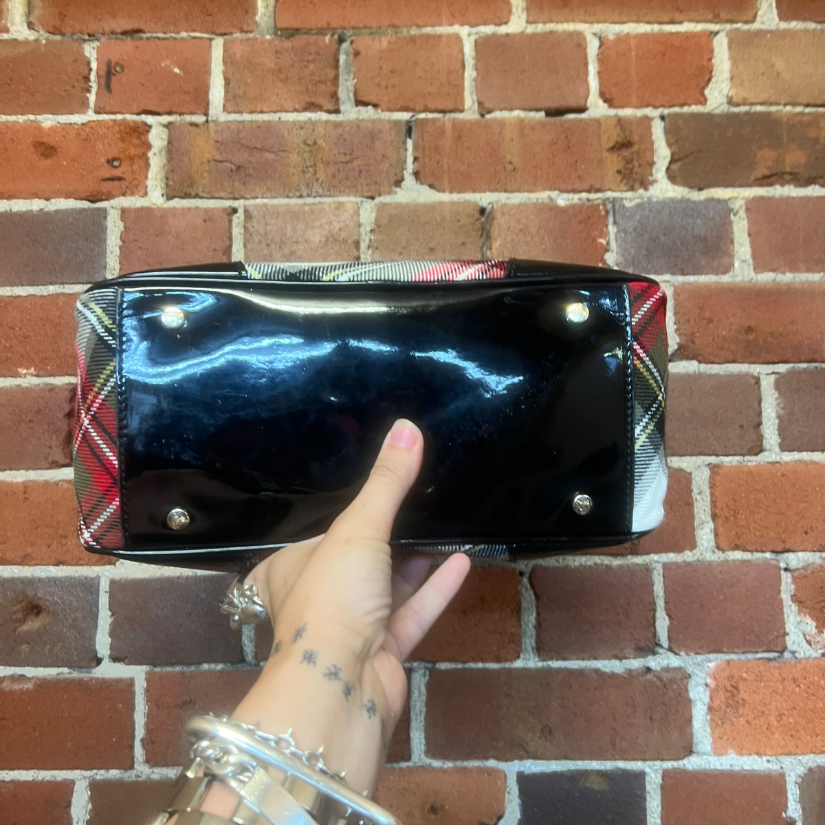 VIVIENNE WESTWOOD tartan Yasmin handbag