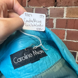 CAROLINE MOORE croc print leather jacket