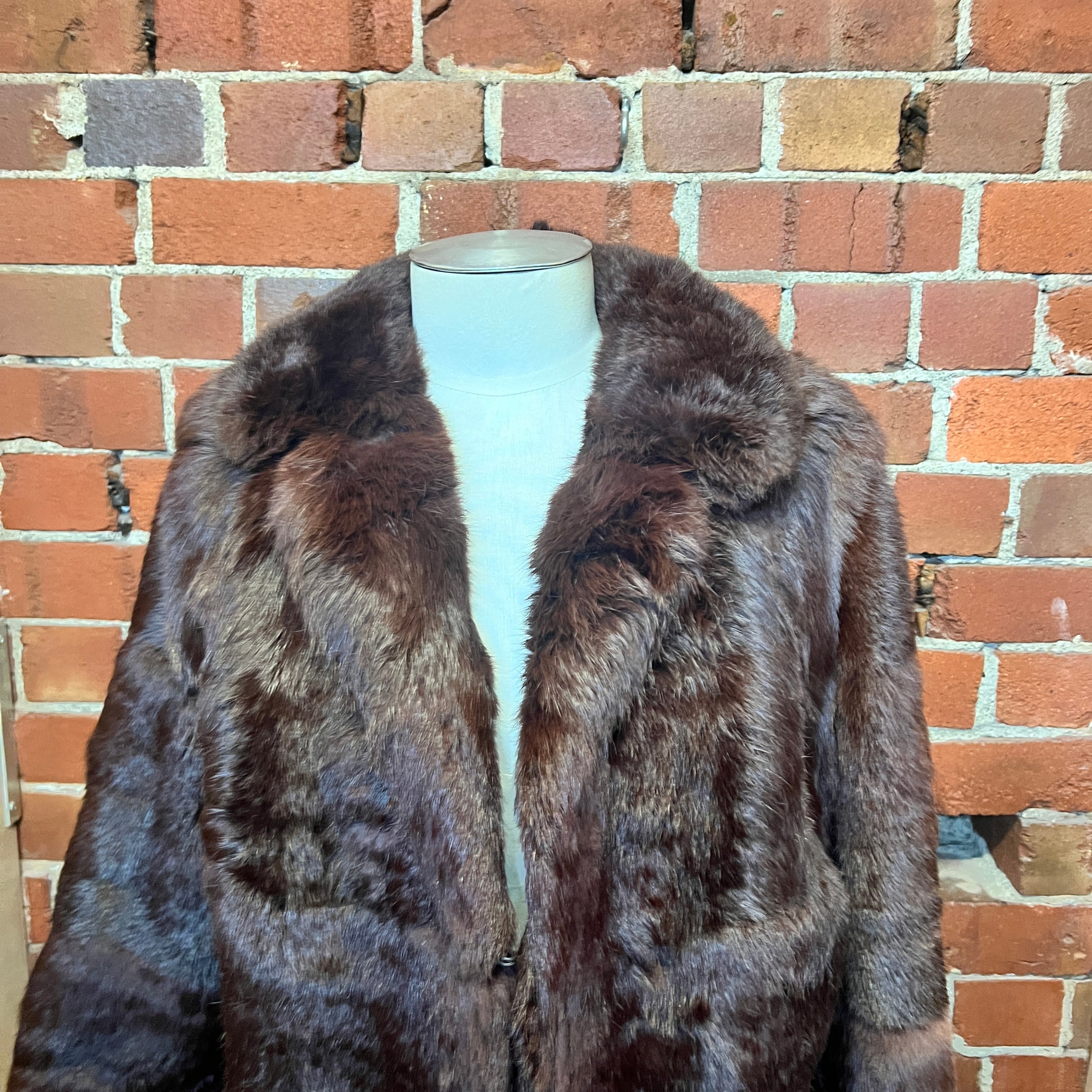1960'S GENUINE rabbit fur coat