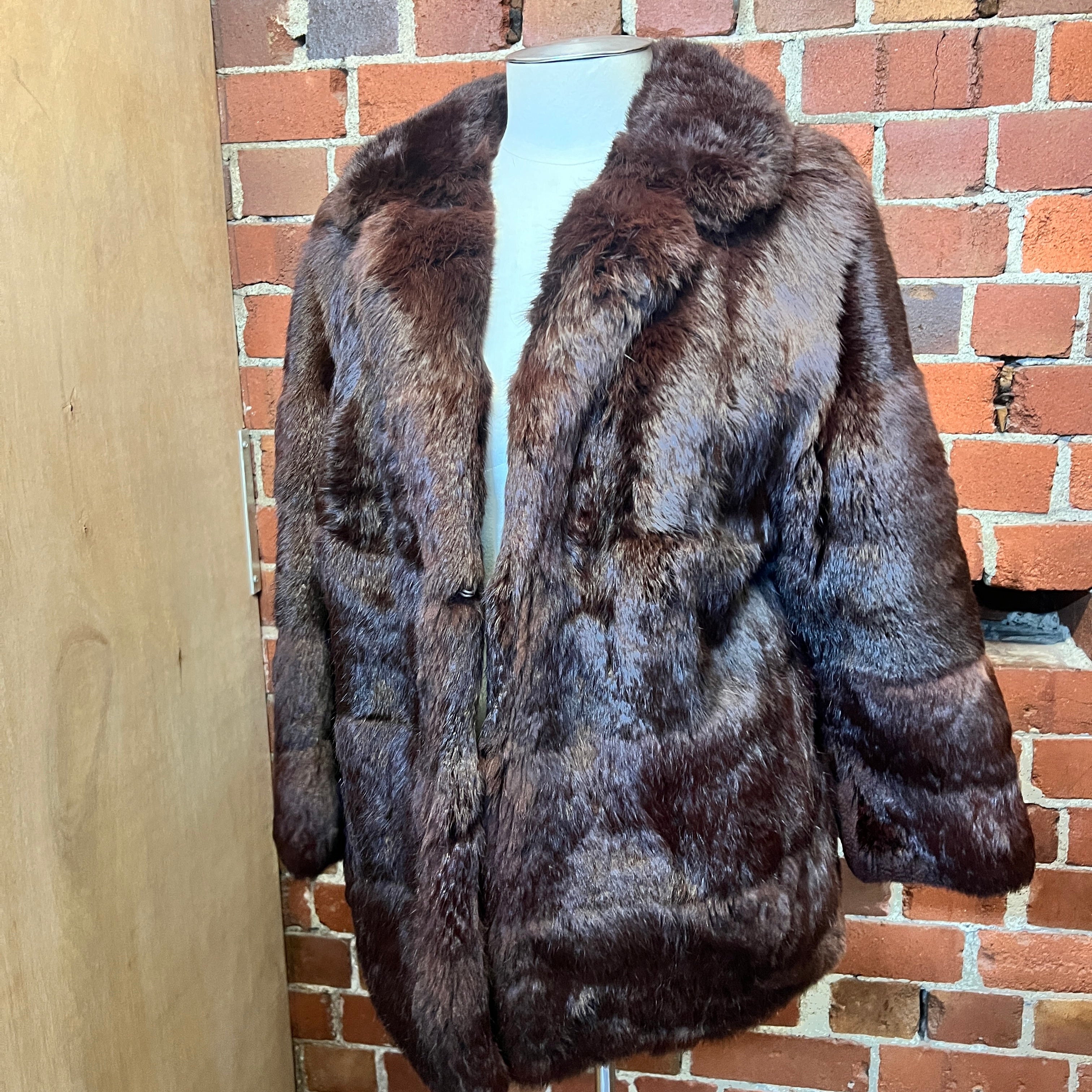 1960'S GENUINE rabbit fur coat