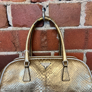 PRADA Y2K Genuine snakeskin handbag