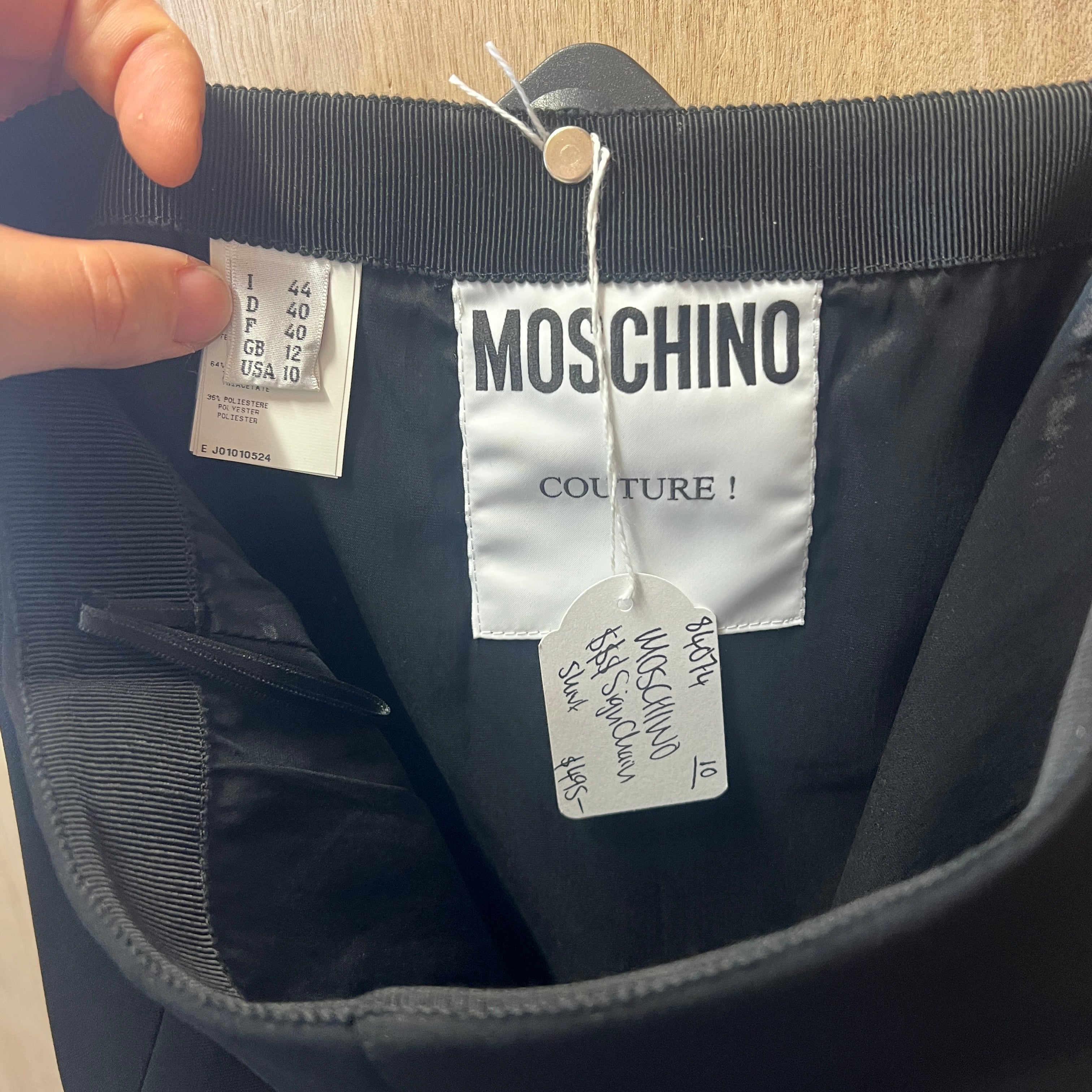 MOSCHINO Chain dollar sign skirt