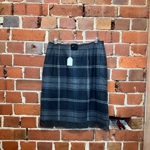 MOSCHINO tartan wool skirt