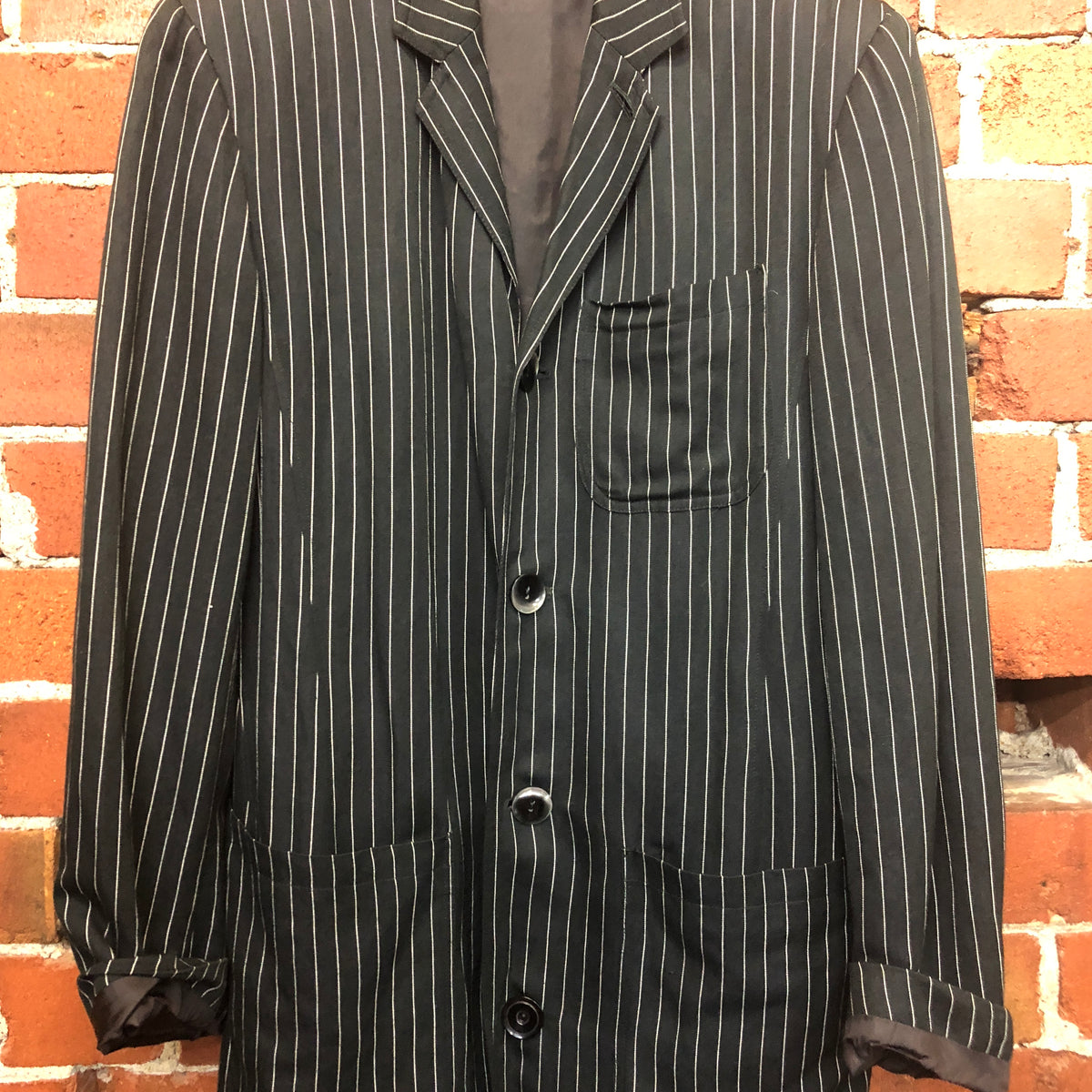 GAULTIER Junior 1980s pinstripe lab coat Wellington Hunters and