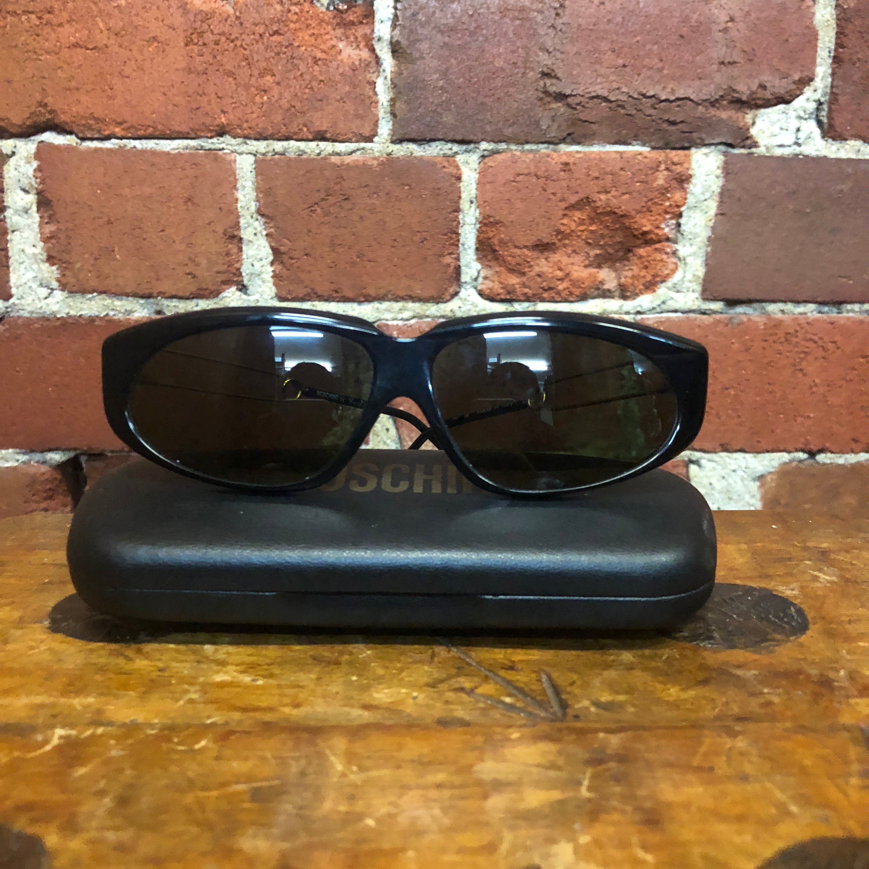 MOSCHINO by PERSOL 1980s rare safety pin side sunglasses