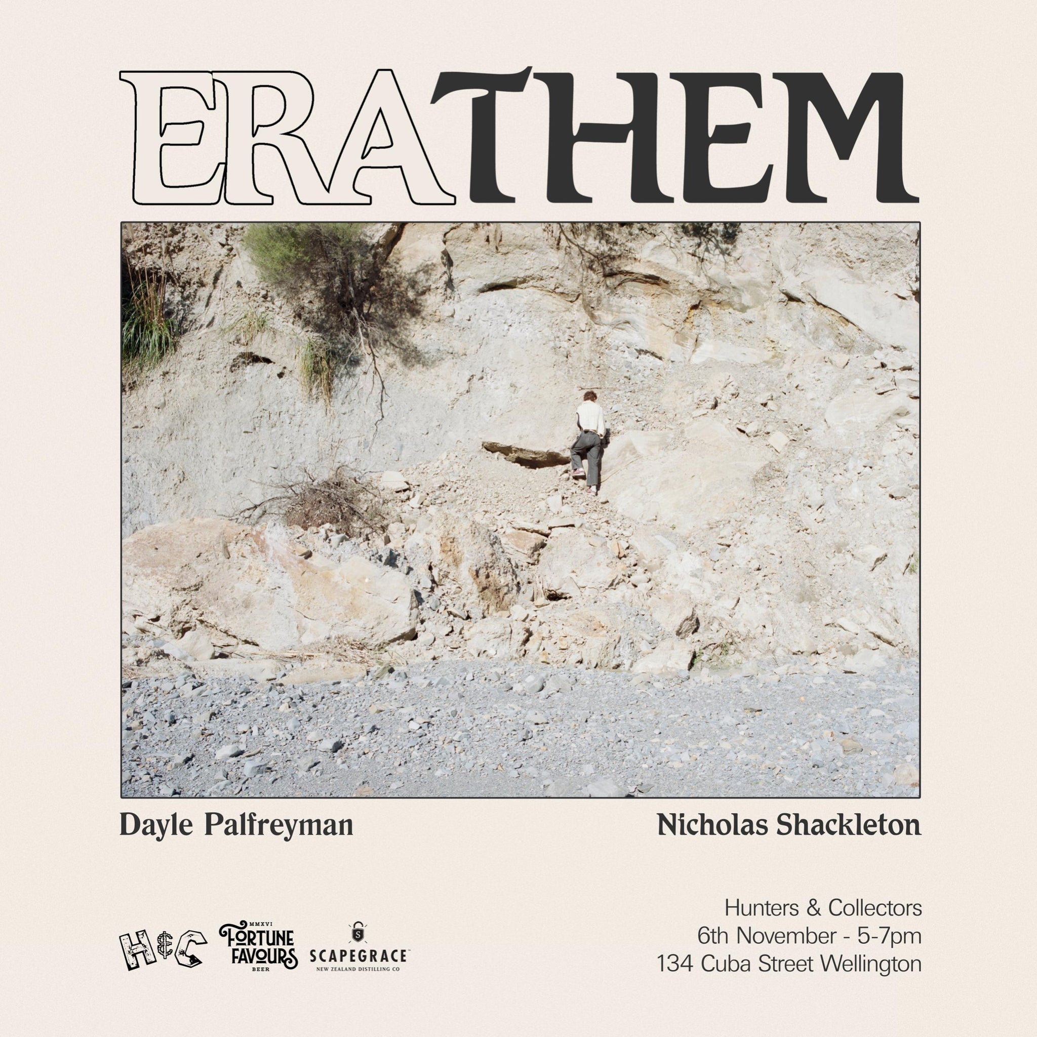Erathem: A collaborative exhibition between Te Whanganui-a-Tara based artists Dayle Palfreyman and Nick Shackleton