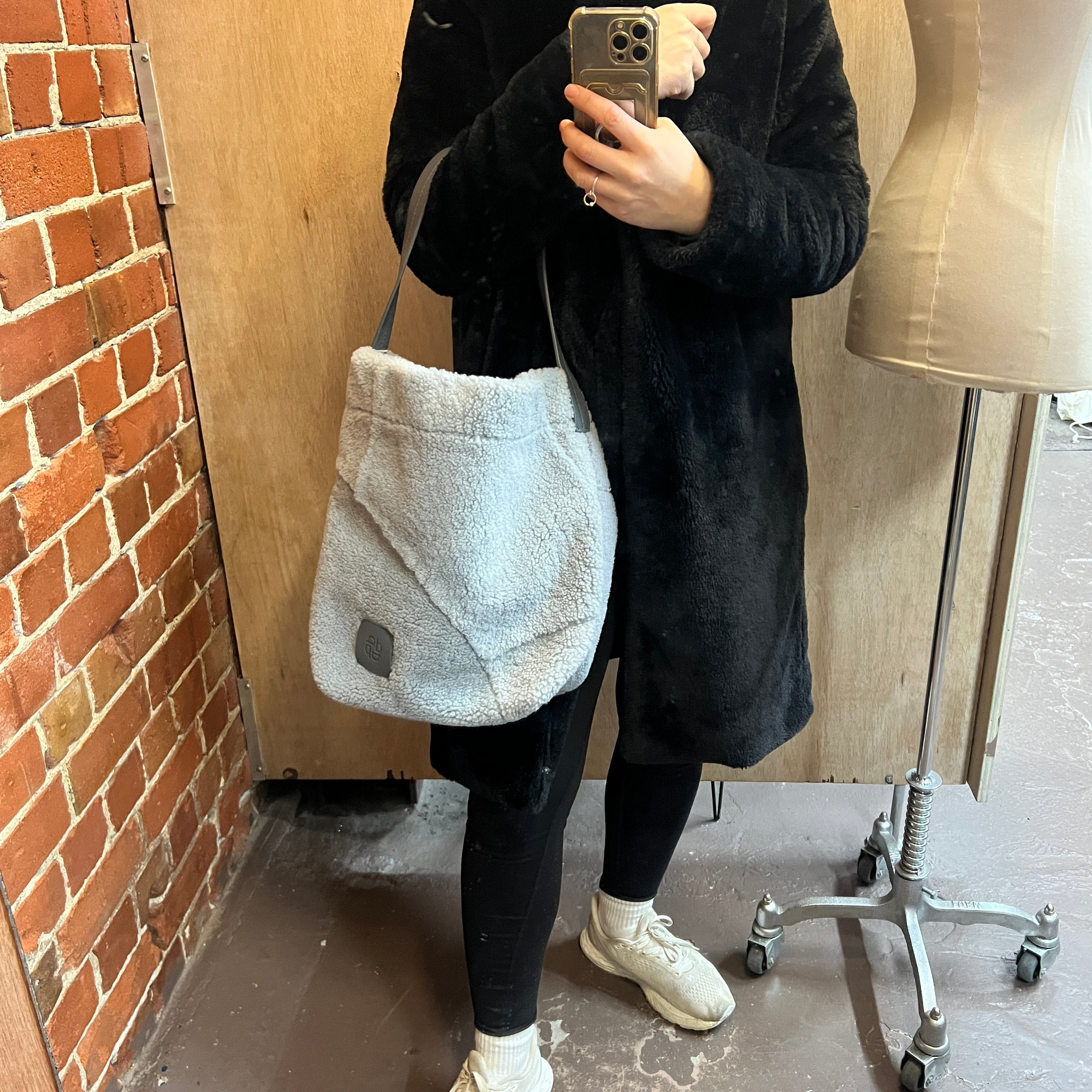 DEADLY PONIES shearling handbag