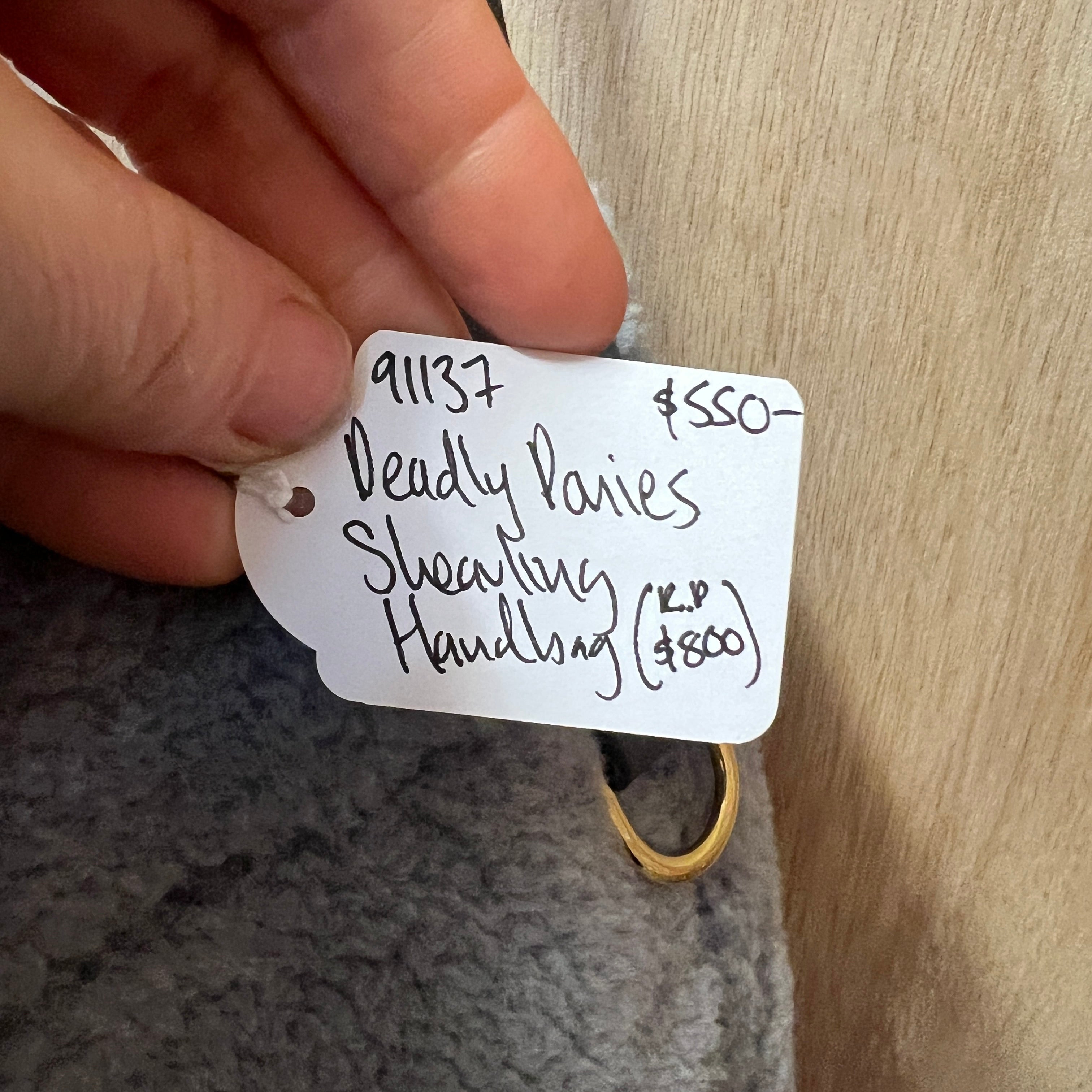 DEADLY PONIES shearling handbag