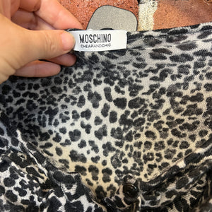 MOSCHINO crop leopard top