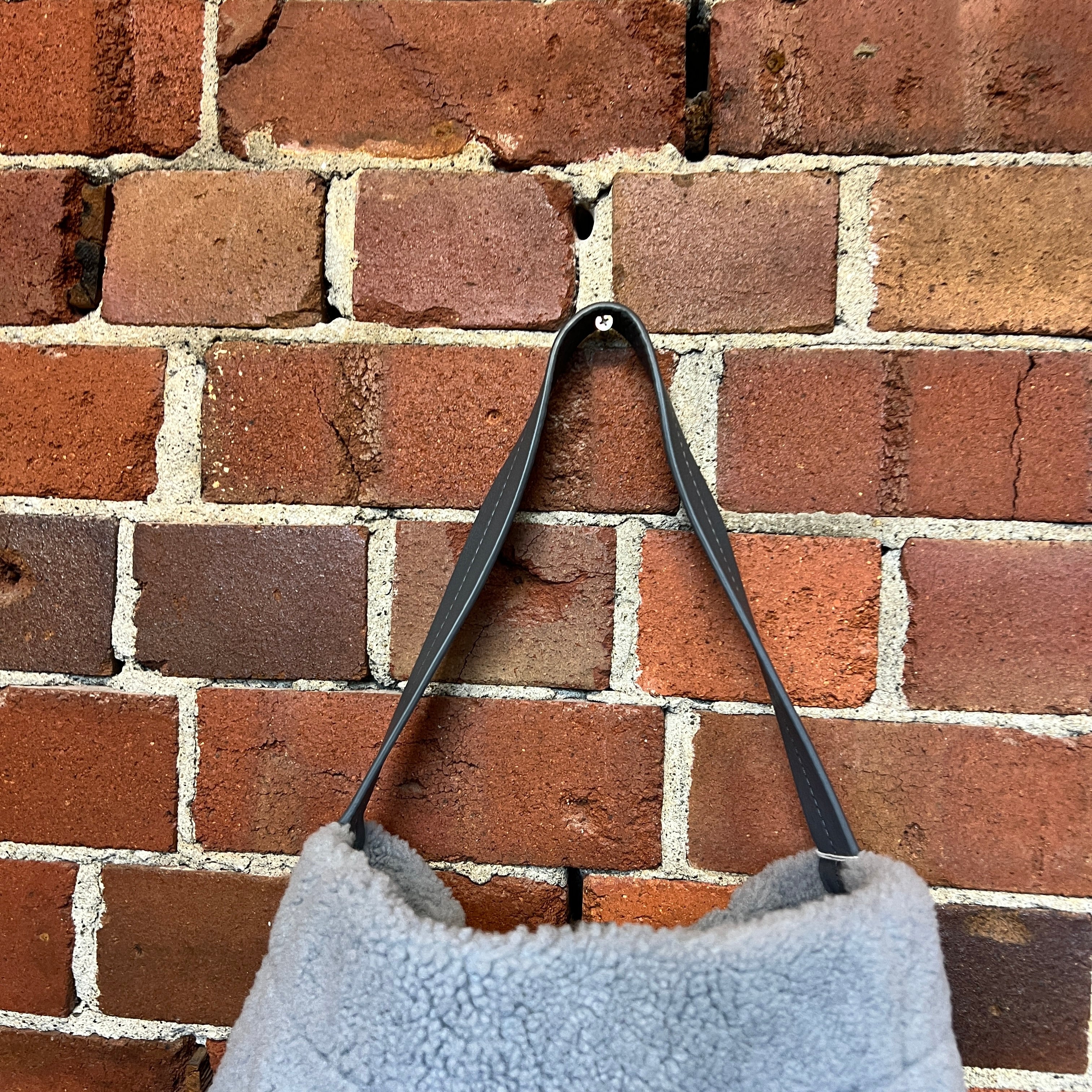 DEADLY PONIES shearling handbag