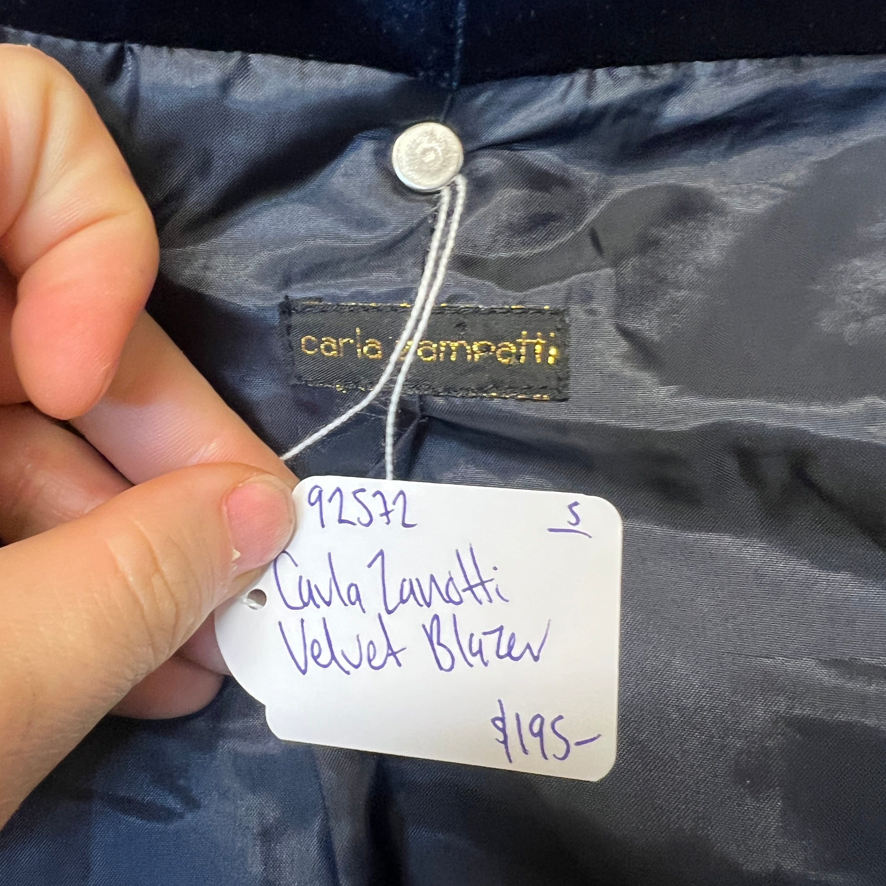 CARLA ZAMPENETTI velvet blazer