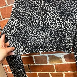 MOSCHINO crop leopard top