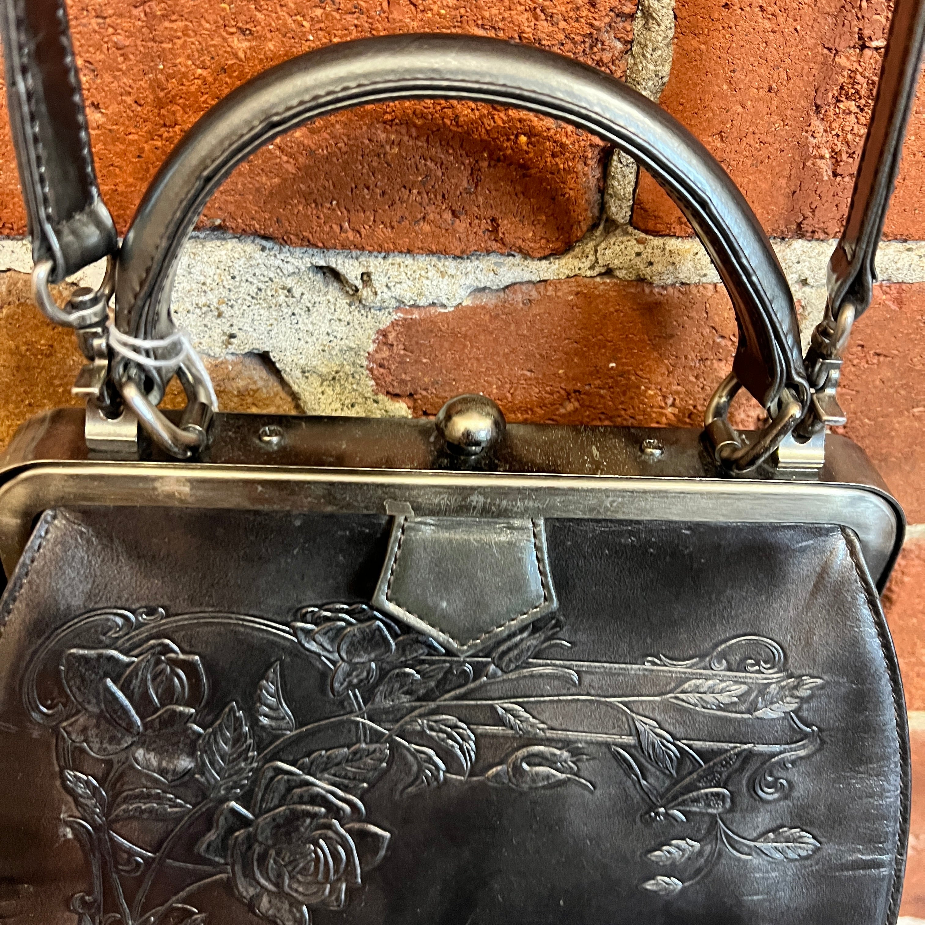 JEAN PAUL GAULTIER 1990's embossed roses handbag