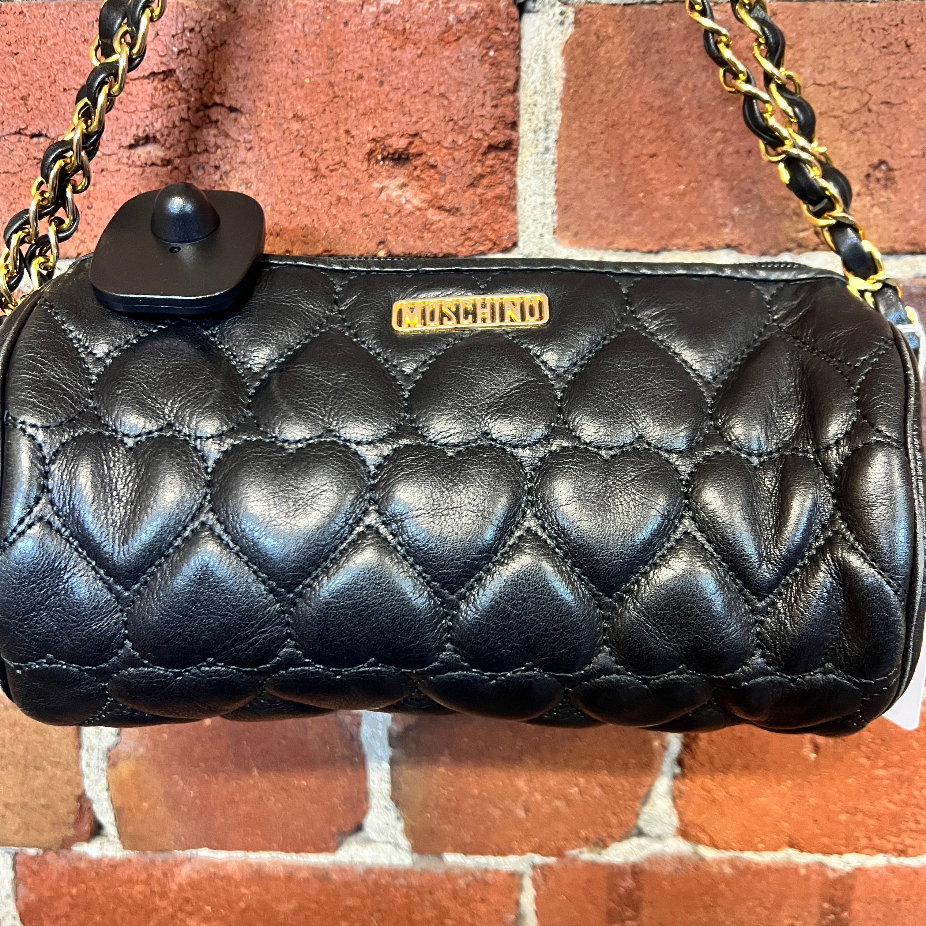 MOSCHINO 1990'S Circular leather bag