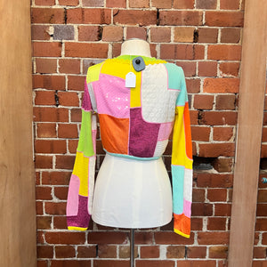 MOSCHINO COUTURE patchwork cardigan
