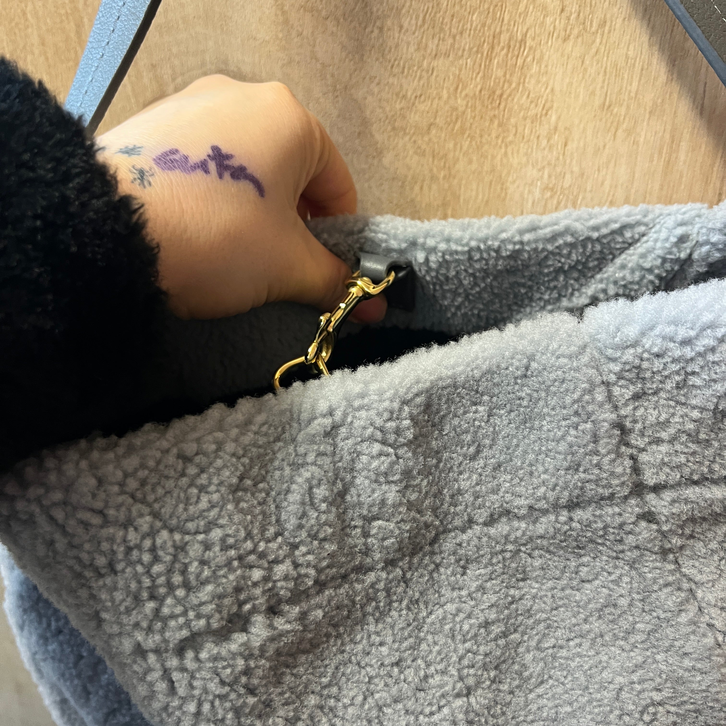 DEADLY PONIES shearling handbag