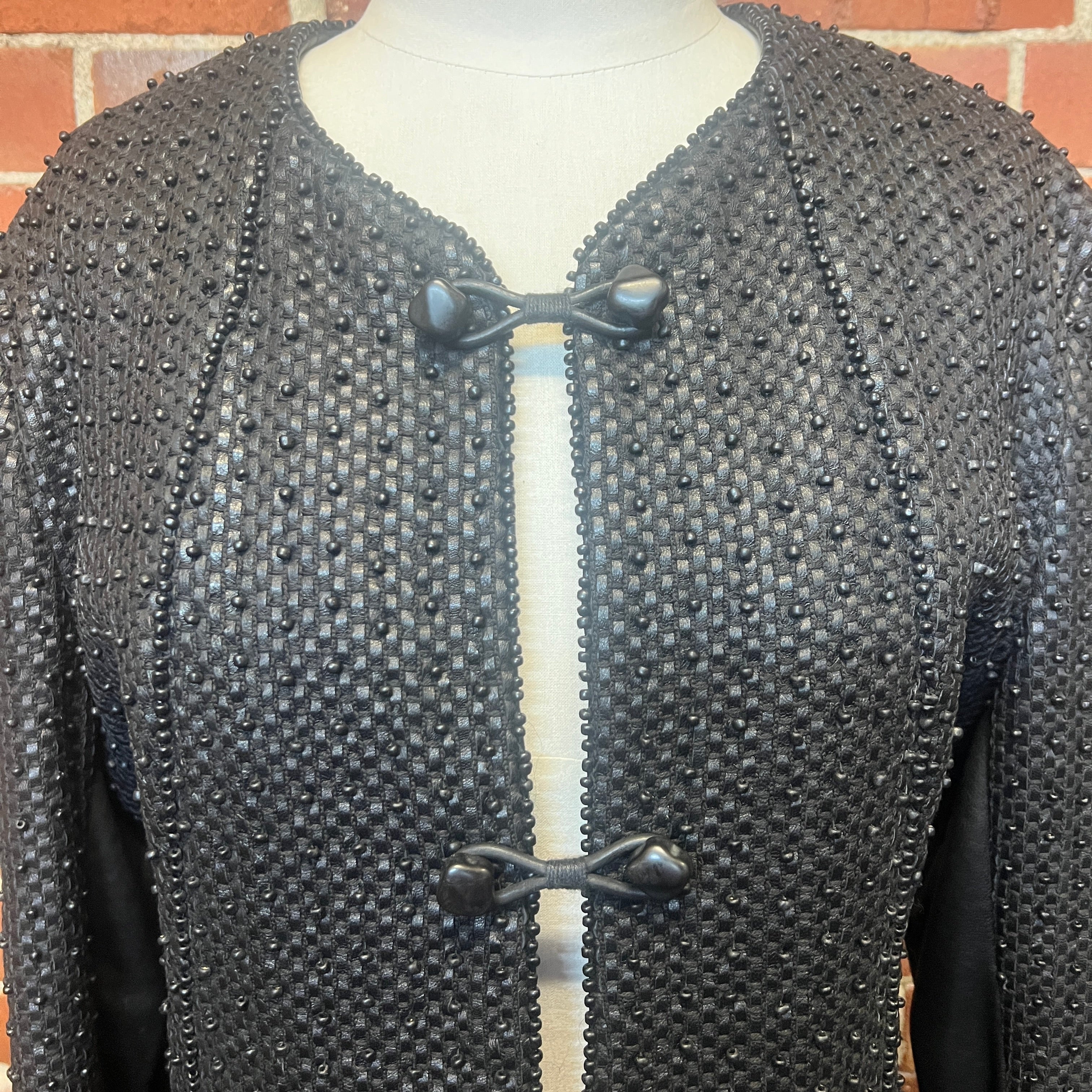 ISSEY MIYAKE 1980's woven leather jacket