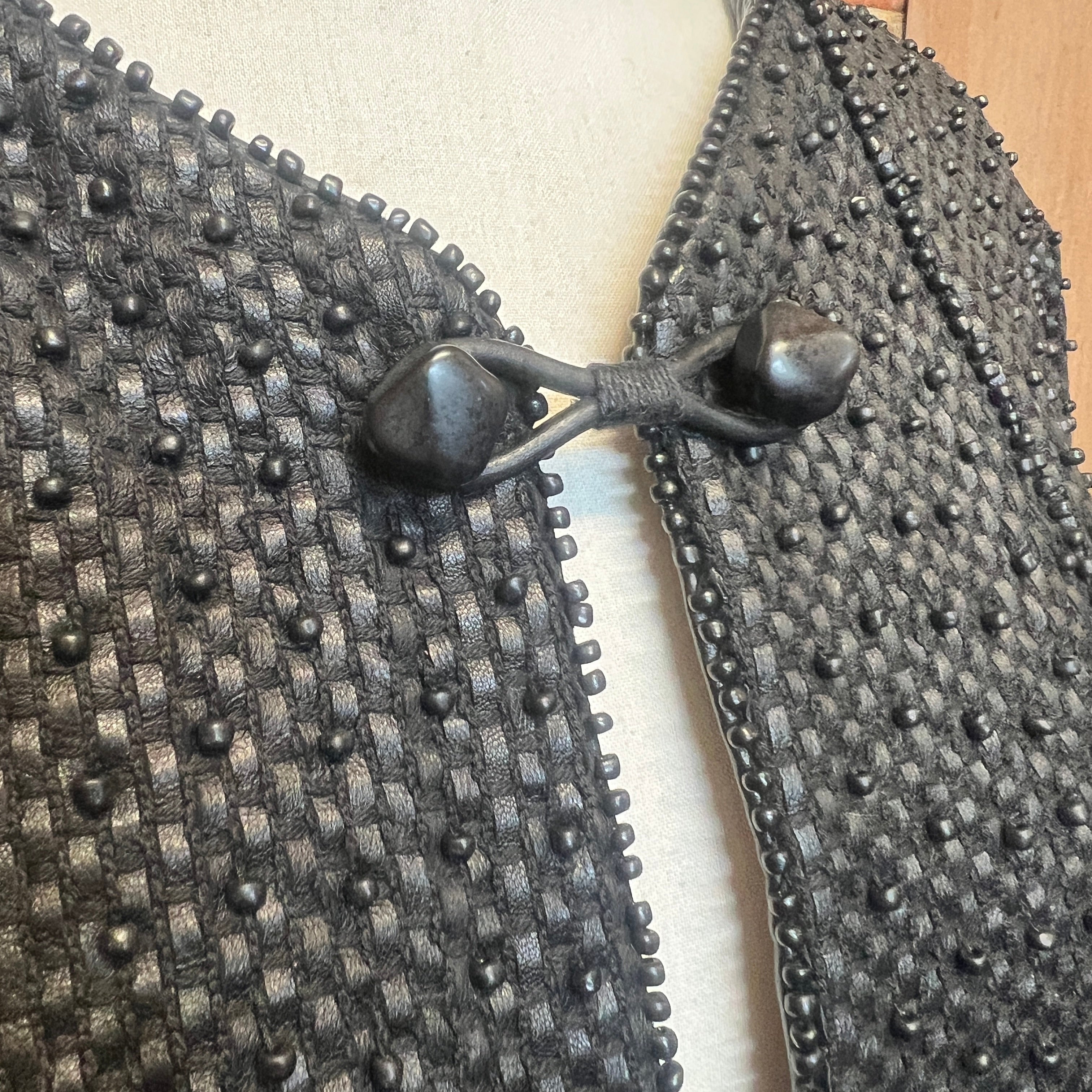 ISSEY MIYAKE 1980's woven leather jacket