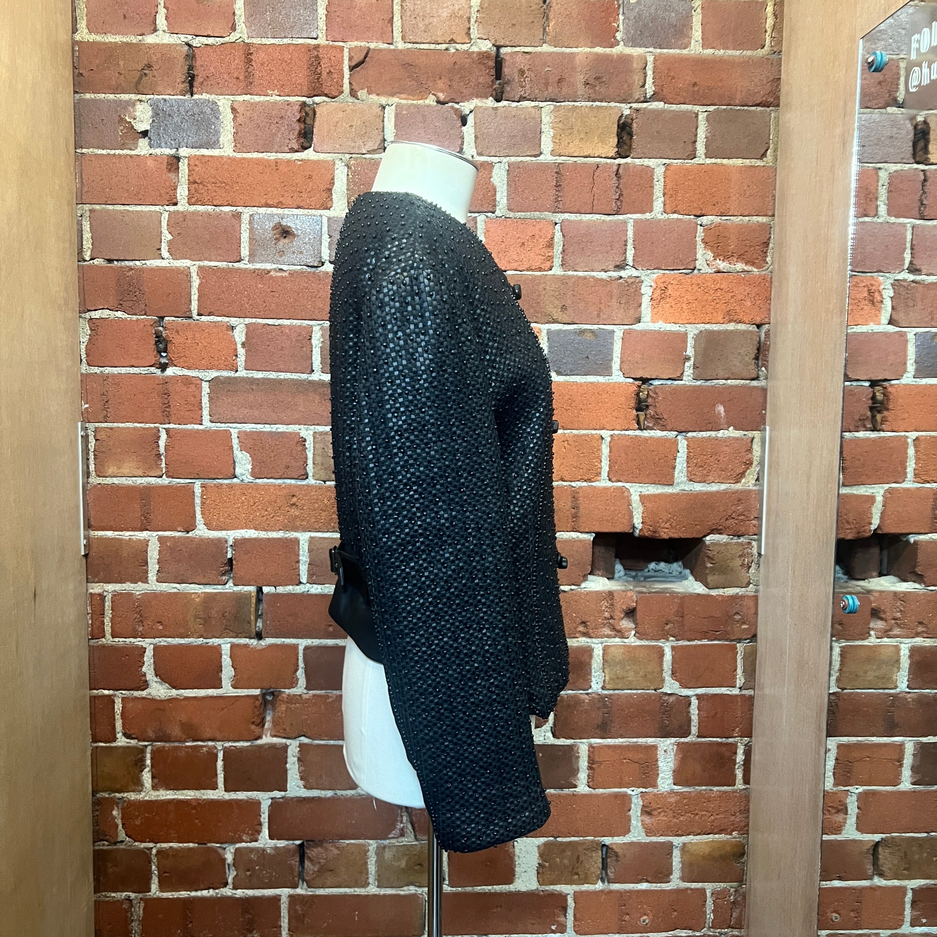 ISSEY MIYAKE 1980's woven leather jacket