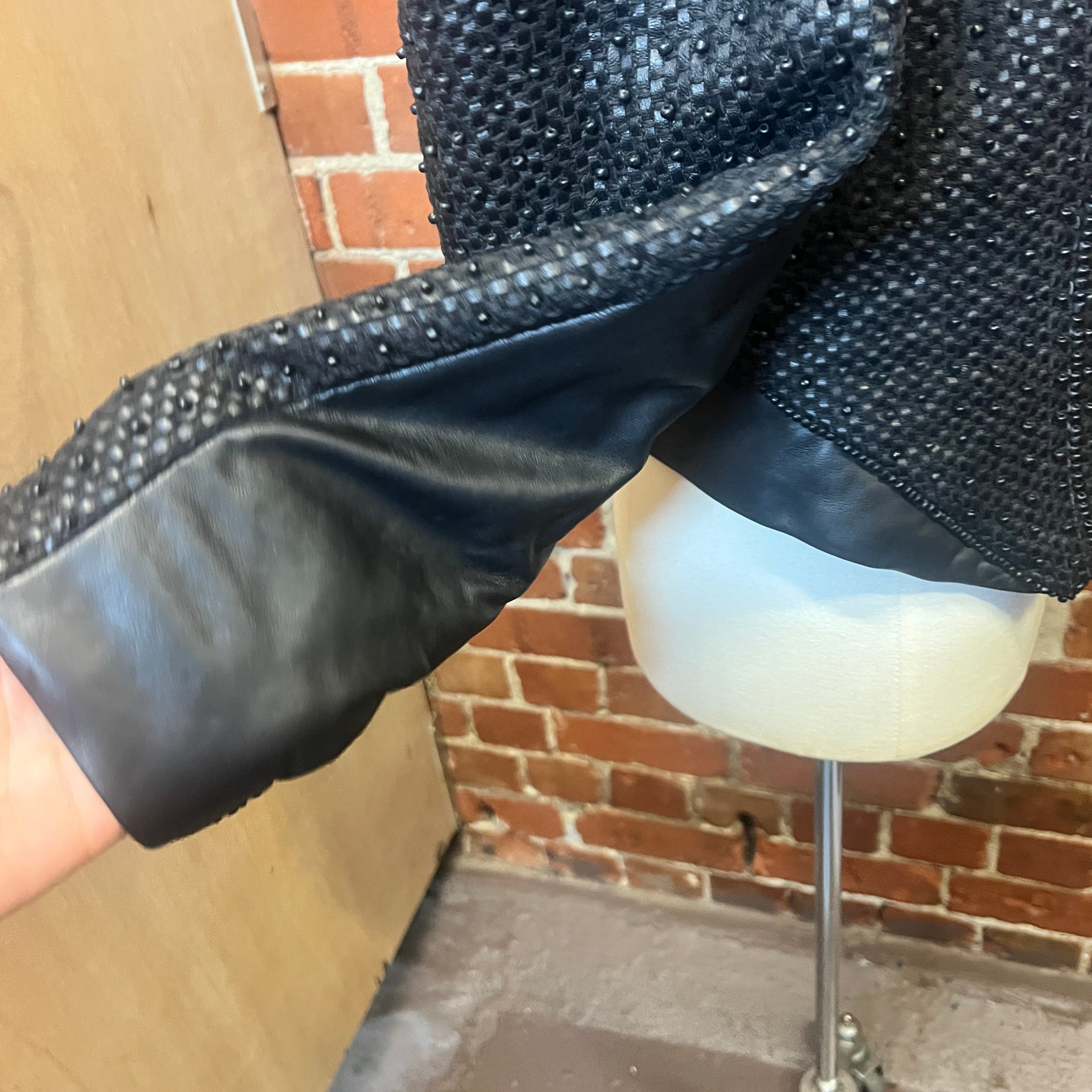 ISSEY MIYAKE 1980's woven leather jacket