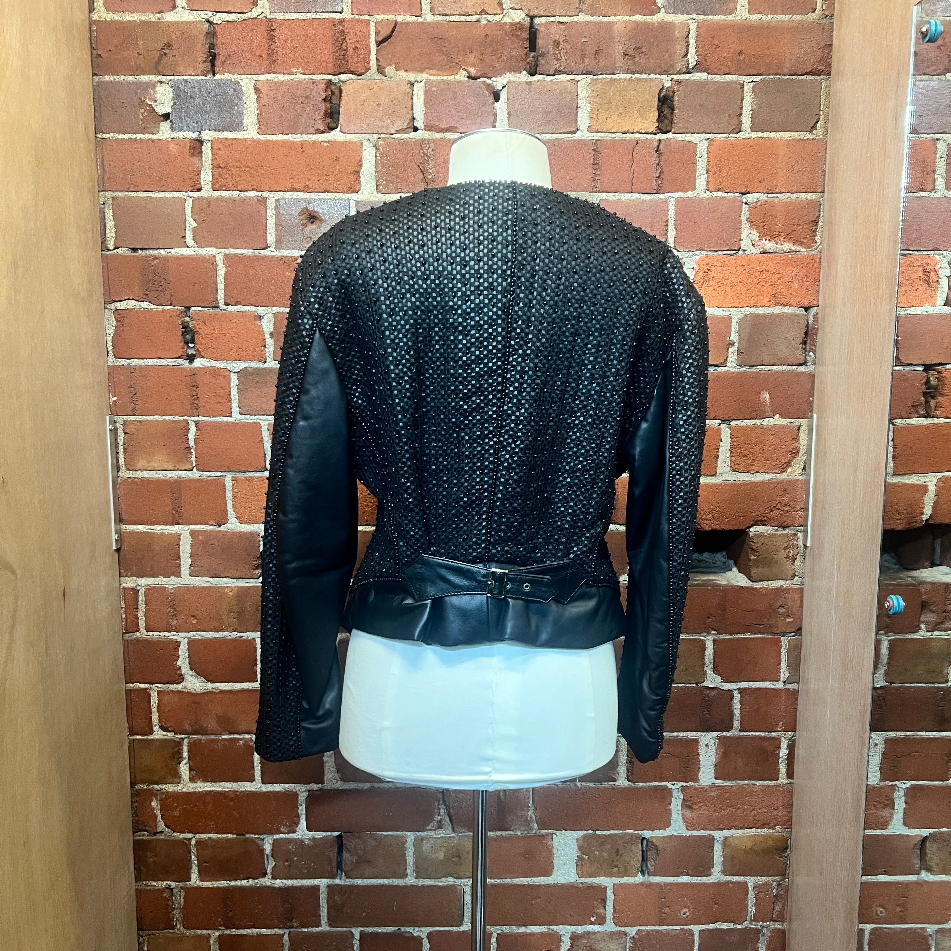 ISSEY MIYAKE 1980's woven leather jacket