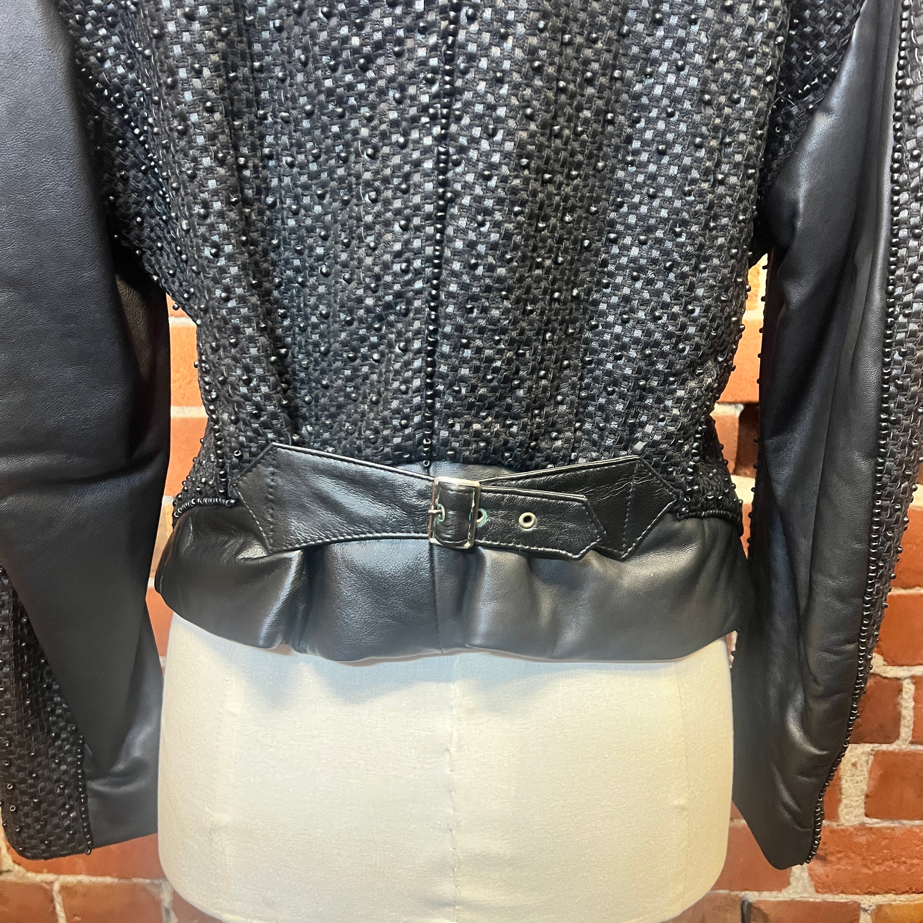 ISSEY MIYAKE 1980's woven leather jacket