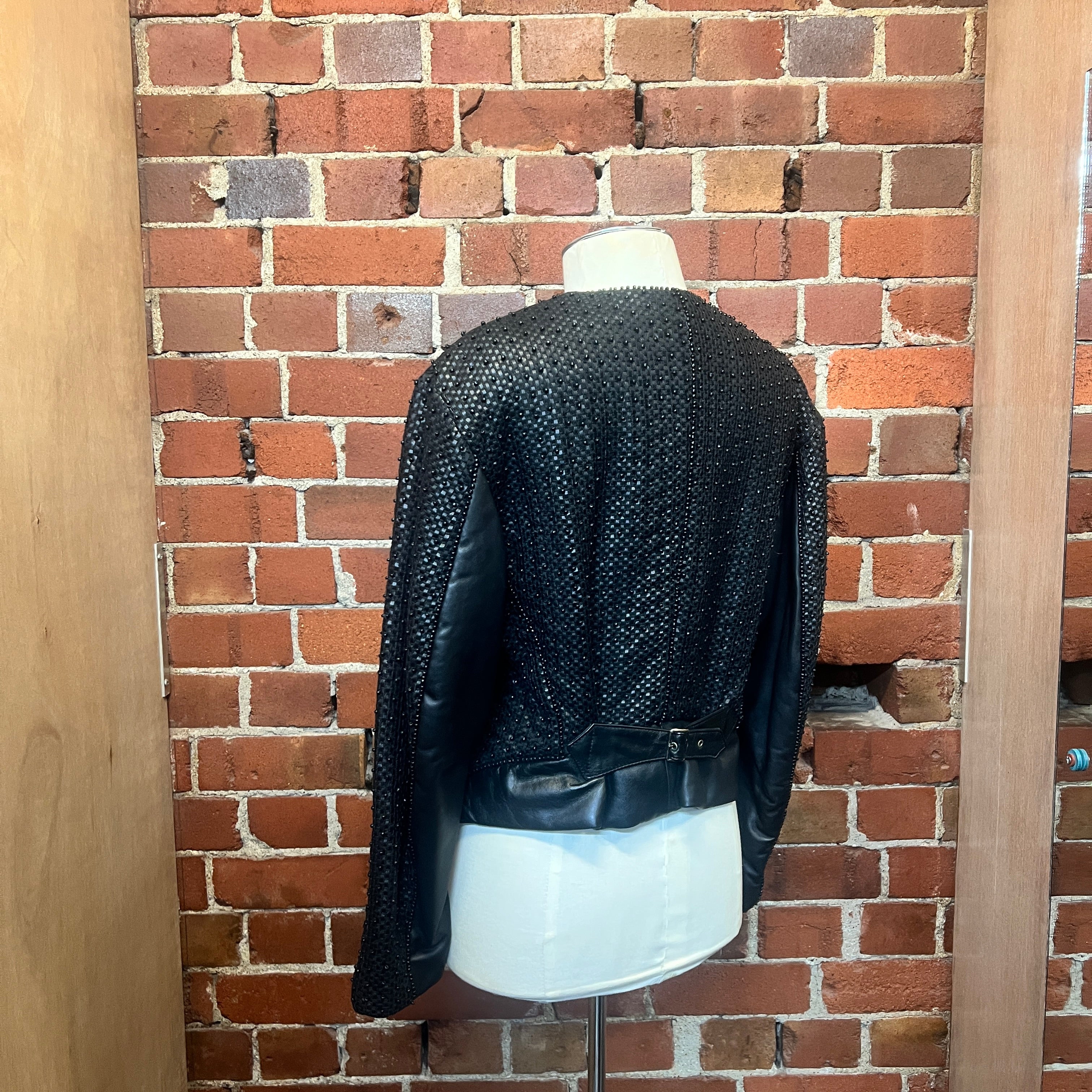 ISSEY MIYAKE 1980's woven leather jacket