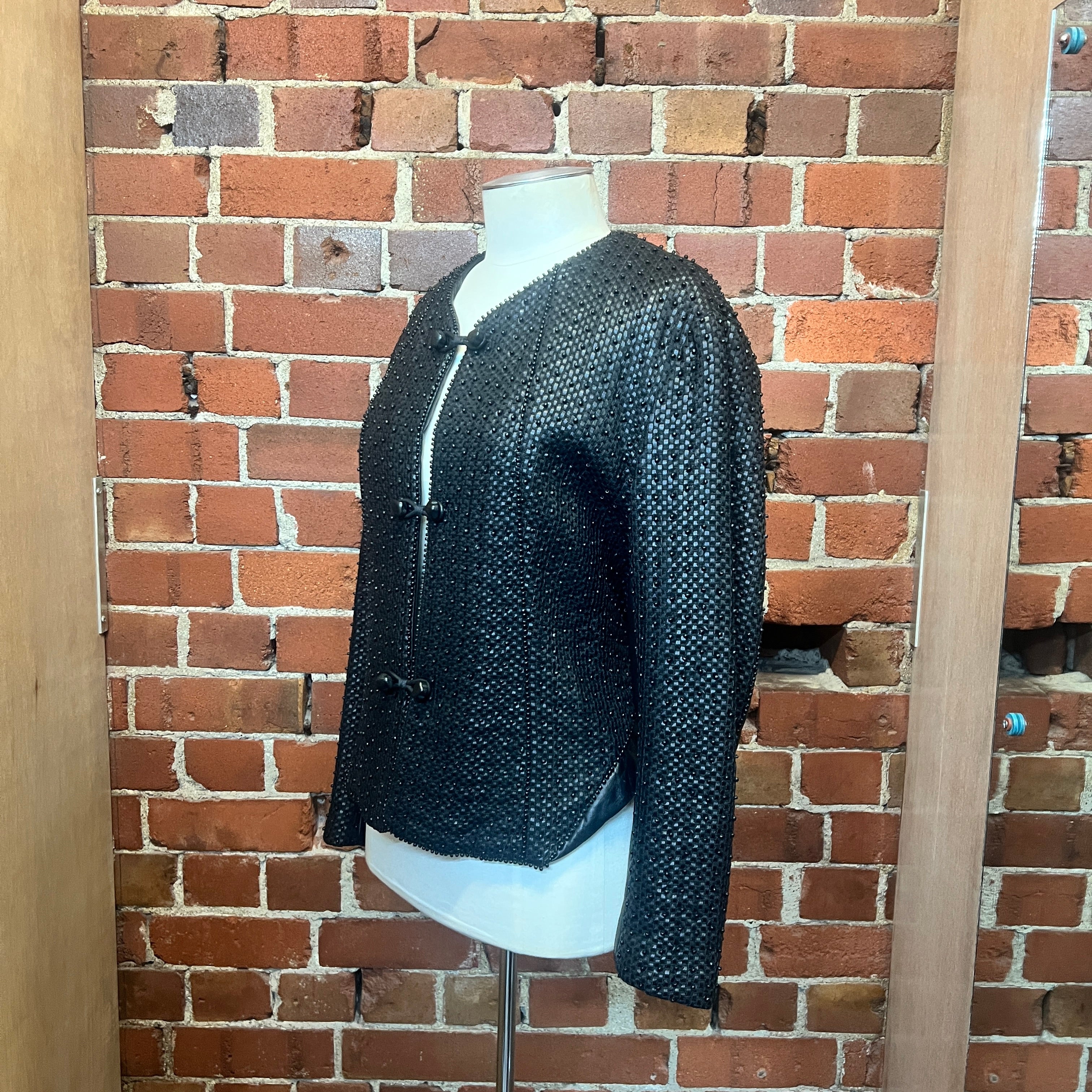 ISSEY MIYAKE 1980's woven leather jacket