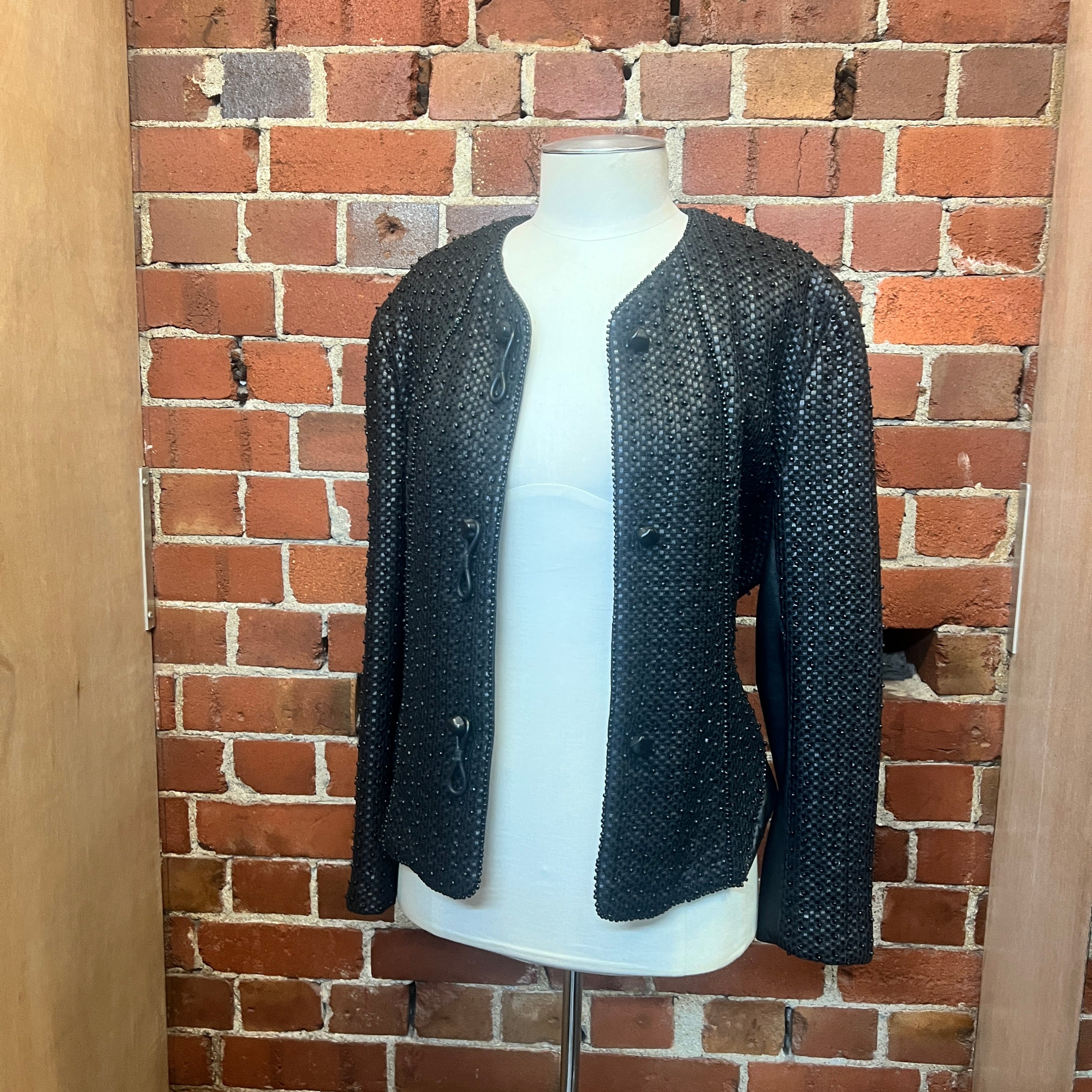 ISSEY MIYAKE 1980's woven leather jacket