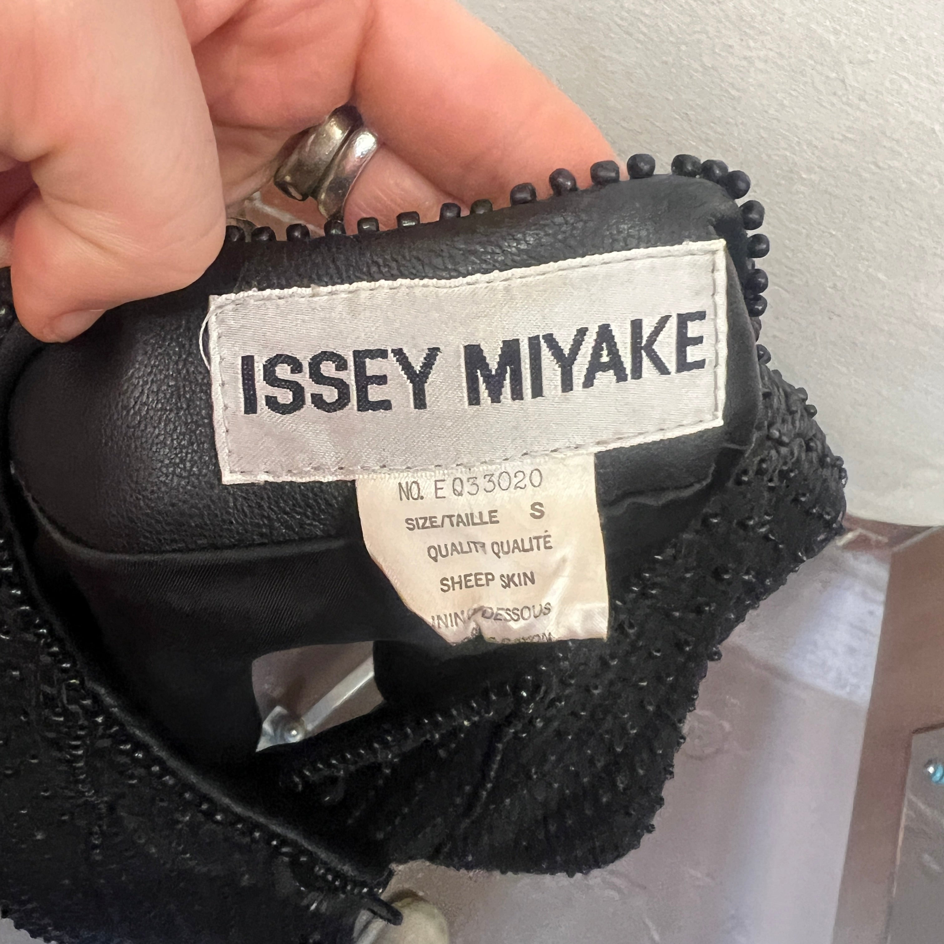 ISSEY MIYAKE 1980's woven leather jacket