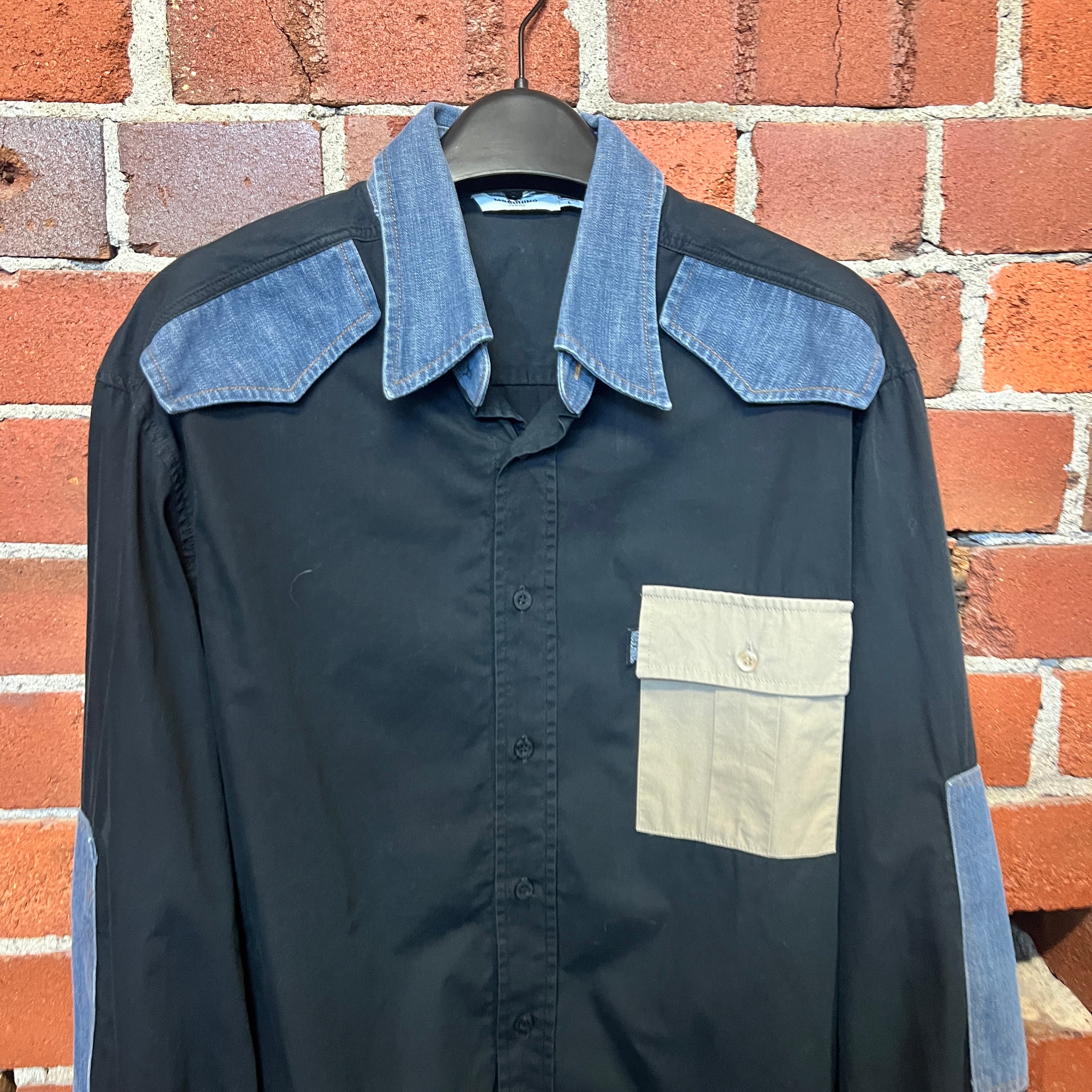 MOSCHINO 1990'S patchwork shirt