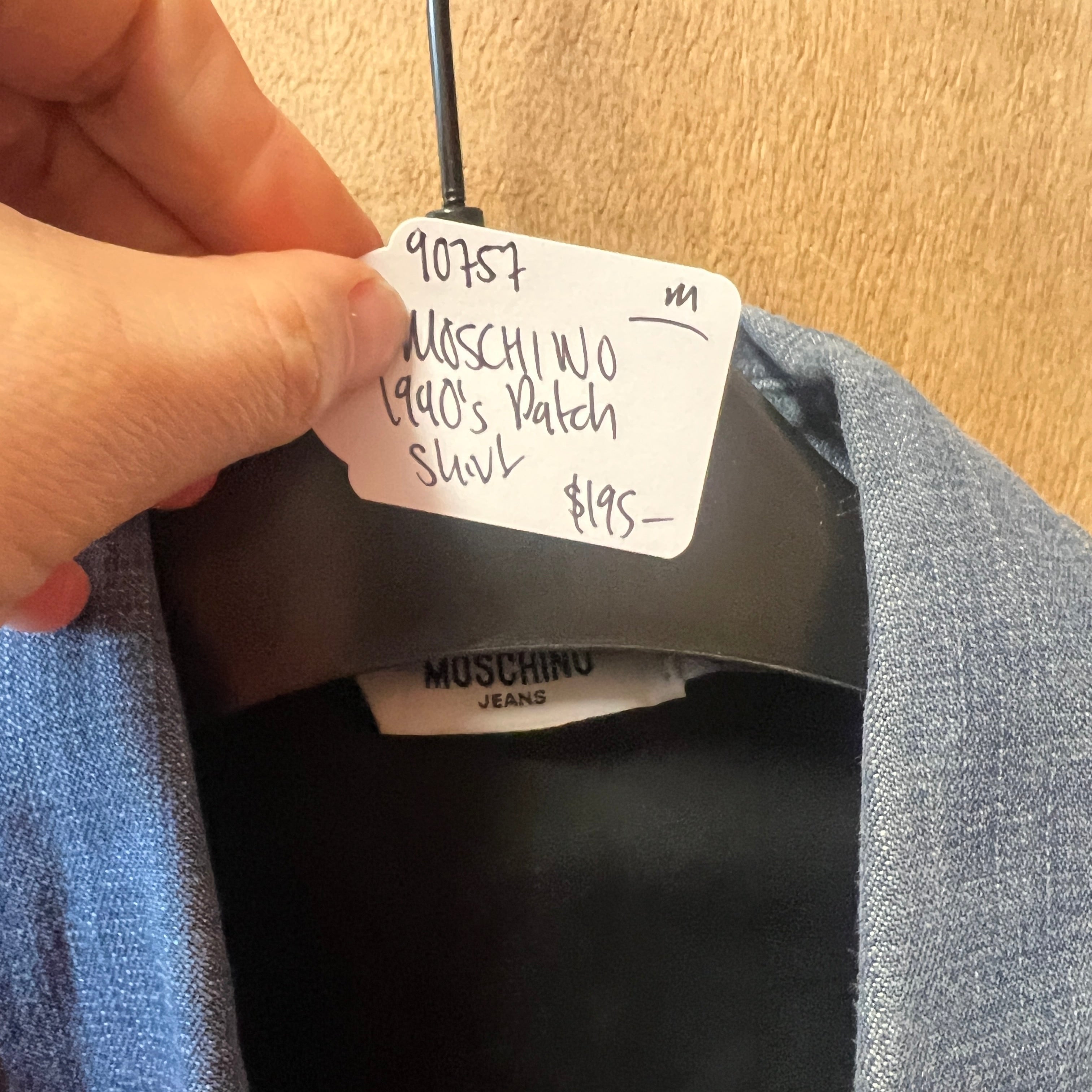 MOSCHINO 1990'S patchwork shirt