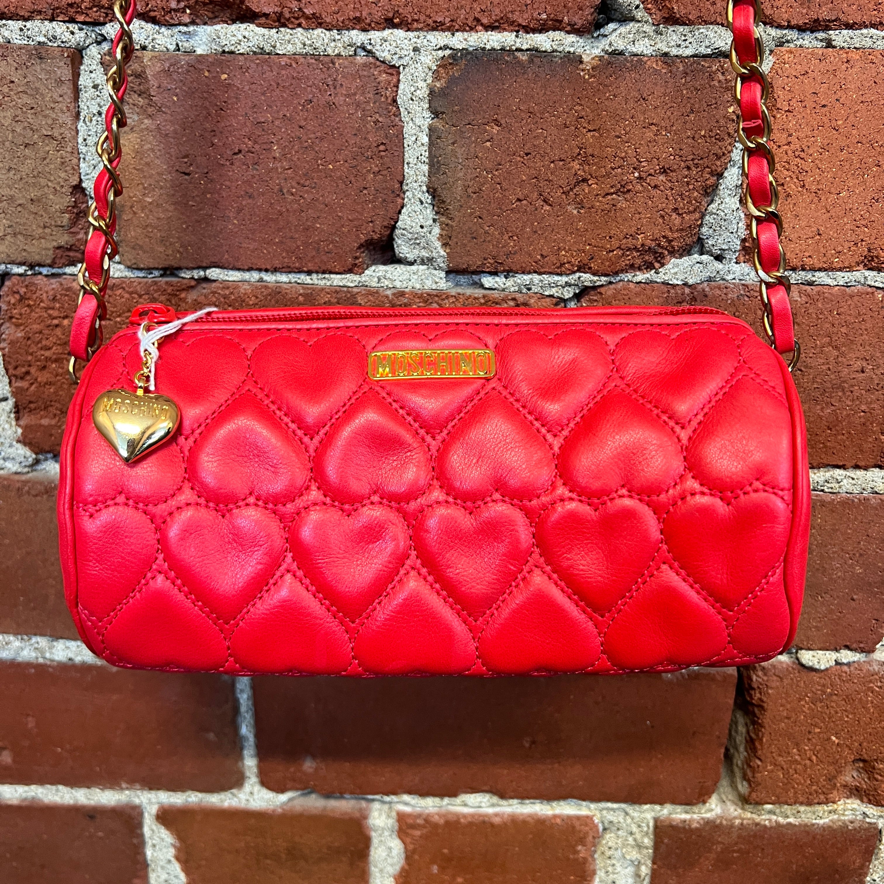 MOSCHINO 1990's Quilted hearts leather handbags