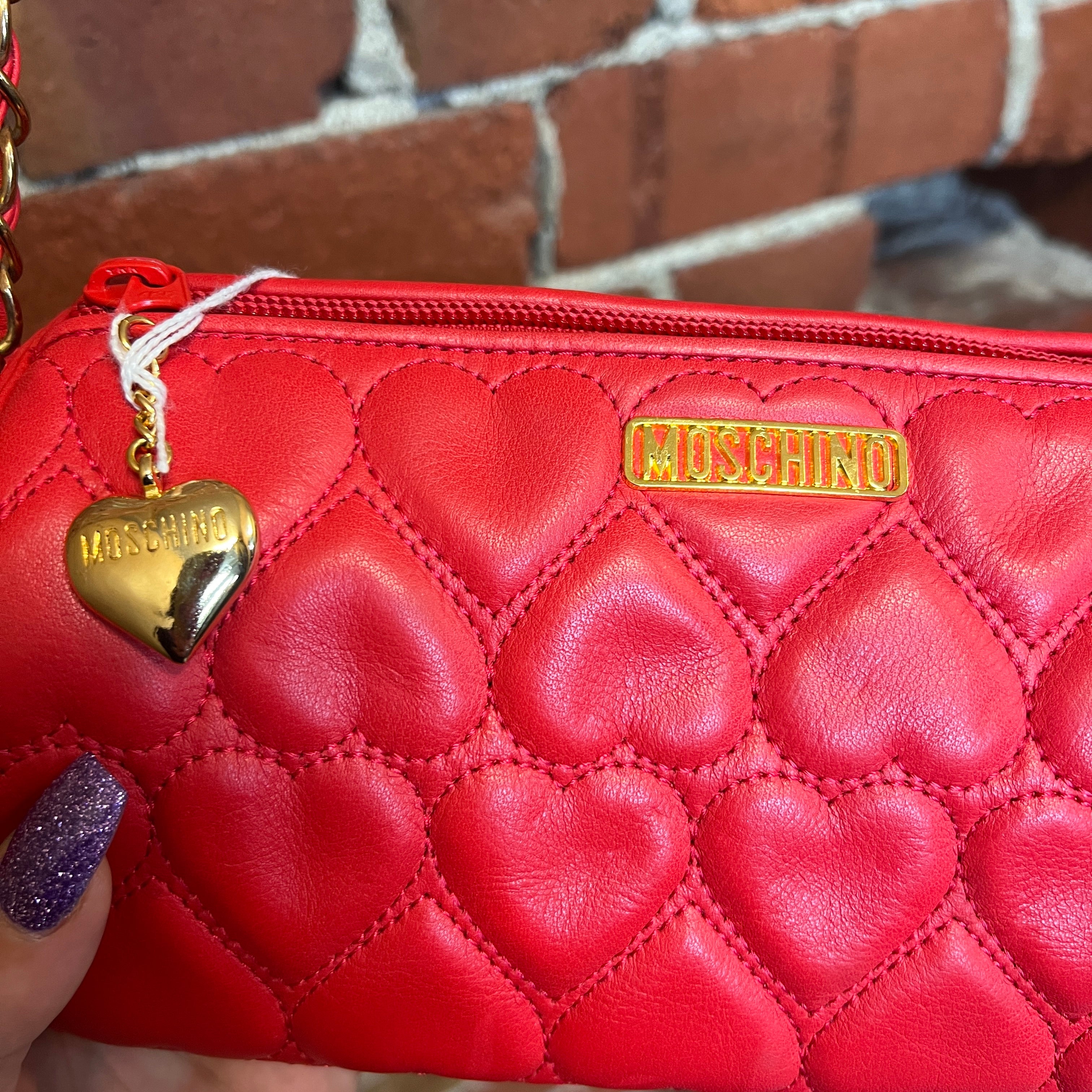 MOSCHINO 1990's Quilted hearts leather handbags