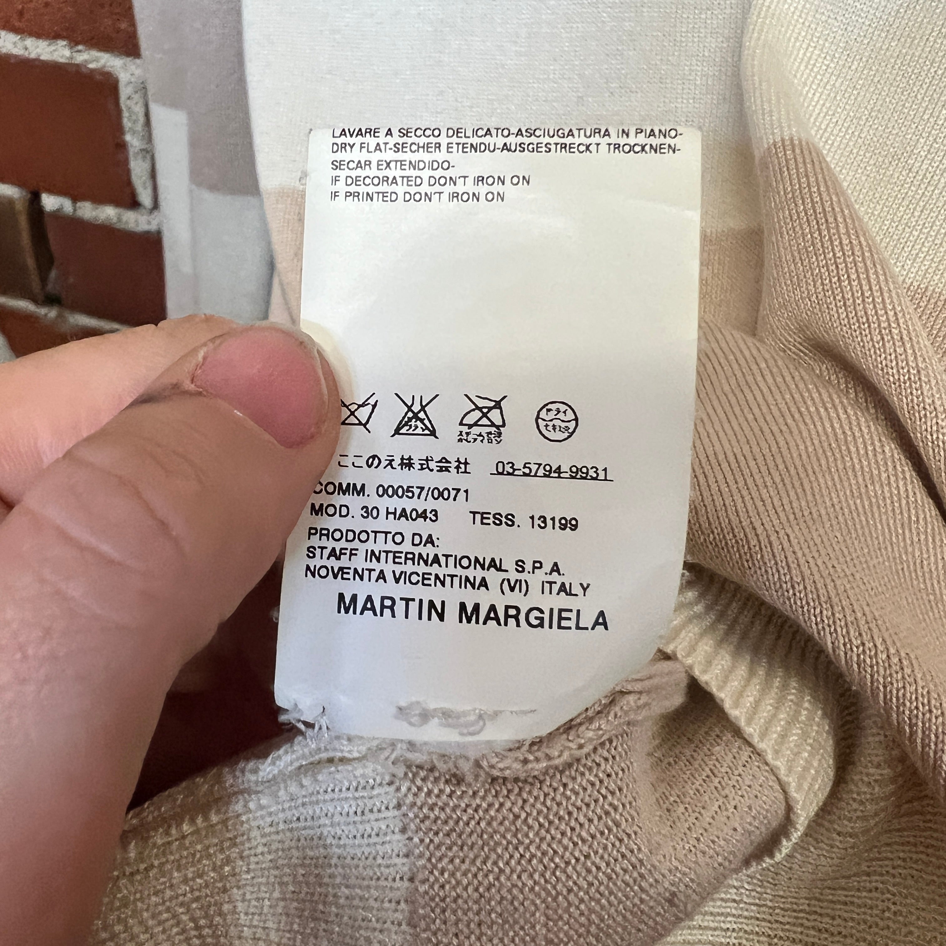 MARTIN MARGIELA fine knit jumper