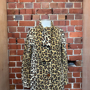 MOSCHINO 1990's leopard wool coat