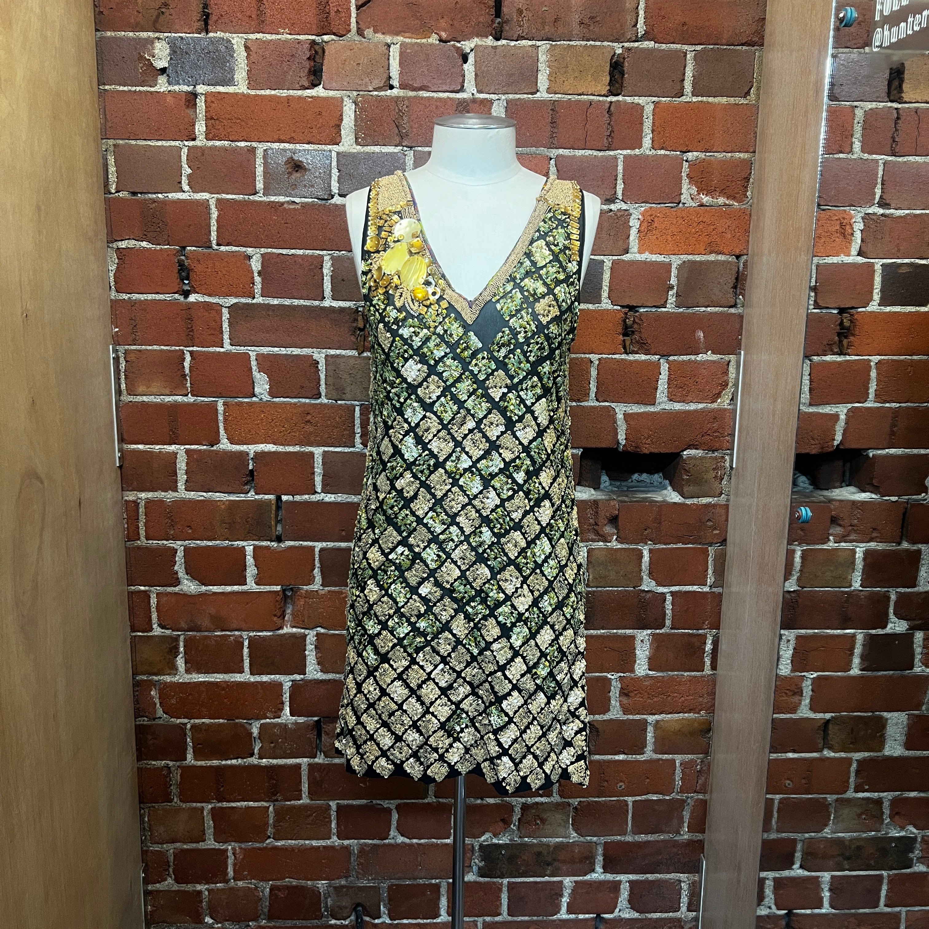 DRIES VAN NOTEN silk beaded dress AS IS  Wellington Hunters and Collectors
