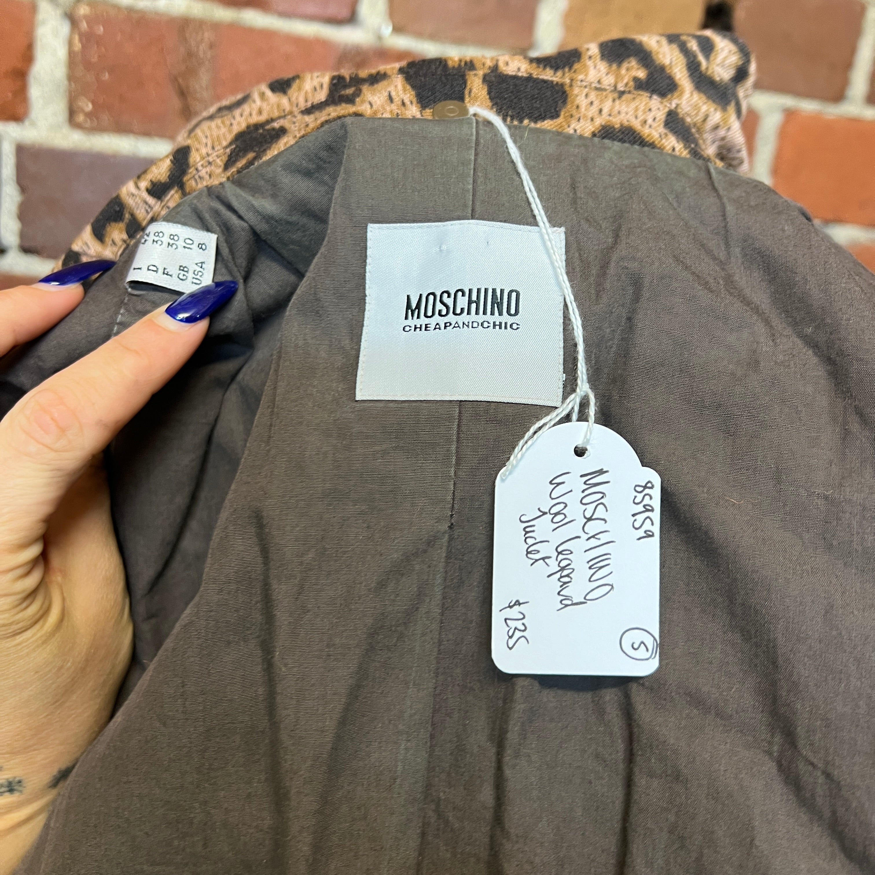 MOSCHINO 1990's leopard jacket