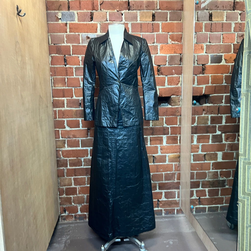 ANN DEMULEMEESTER 1990's polyester suit