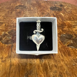 WILLIAM GRIFFITHS Sterling silver Heart and Dagger ring