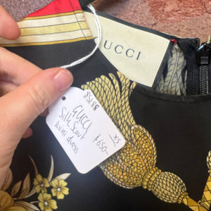 GUCCI silk scarf mini dress