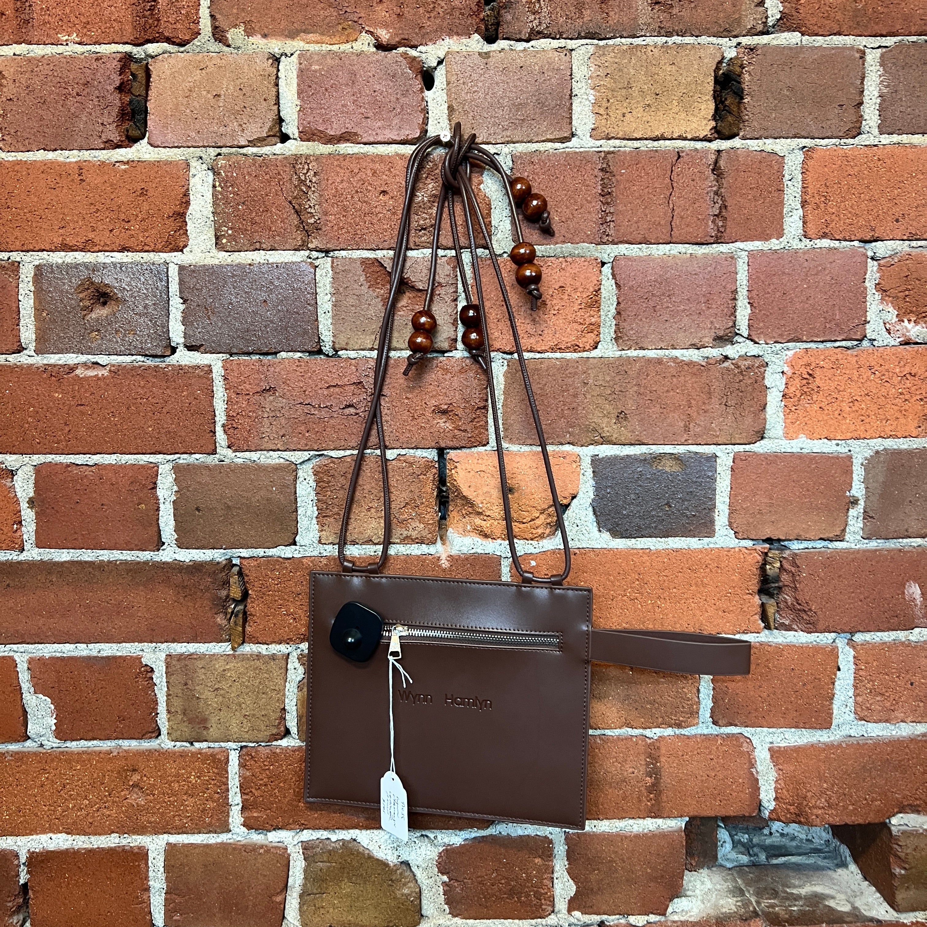 WYNN HAMLYN  leather beaded pouch insert