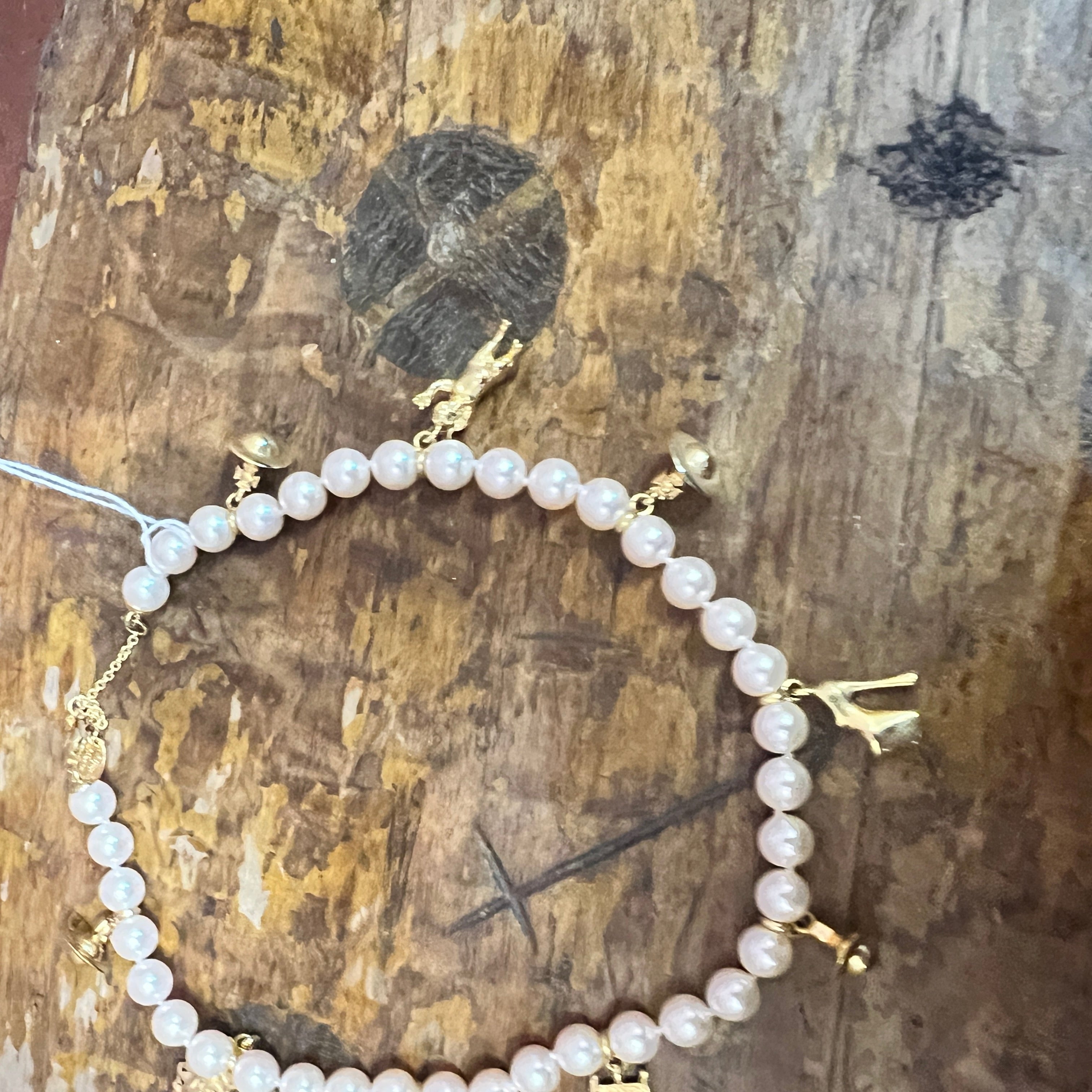 VIVIENNE WESTWOOD charm pearl necklace