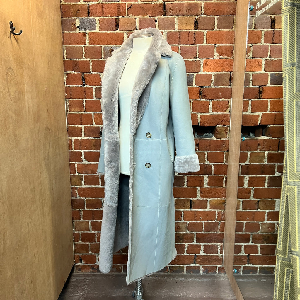 Shearling reversible coat
