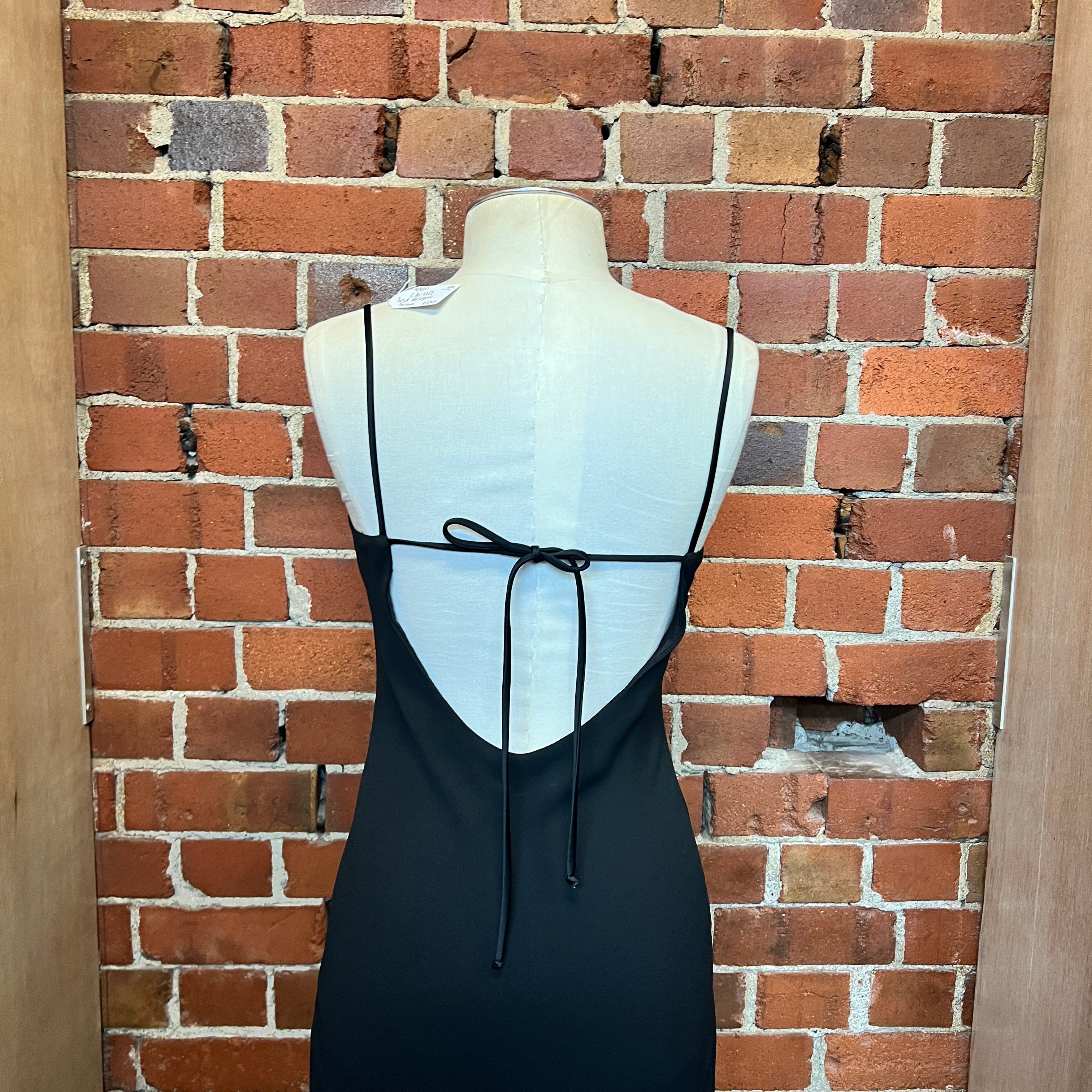 CACHET USA designer chiffon bias and rhinestone gown