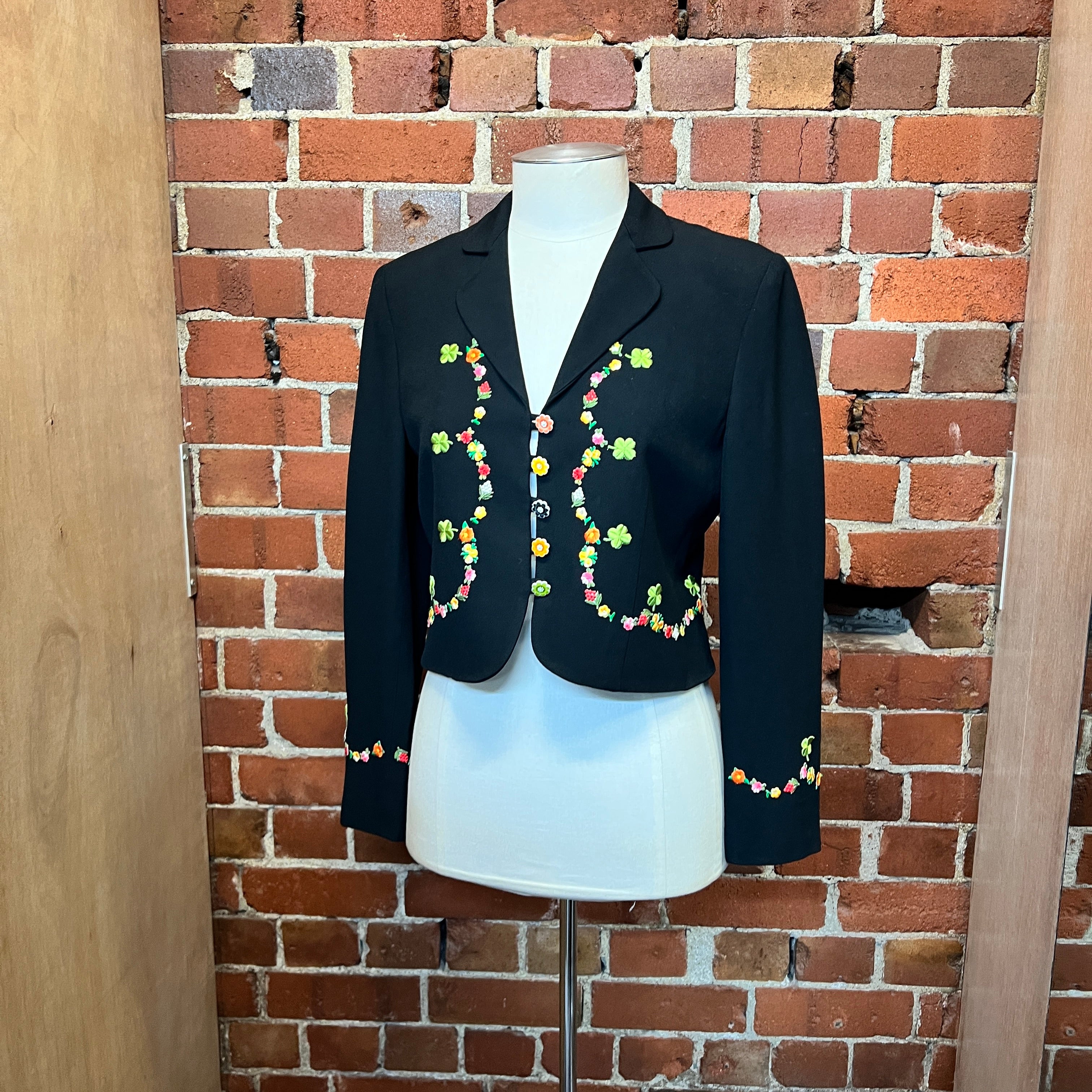 MOSCHINO 1990's 4 leaf clover jacket