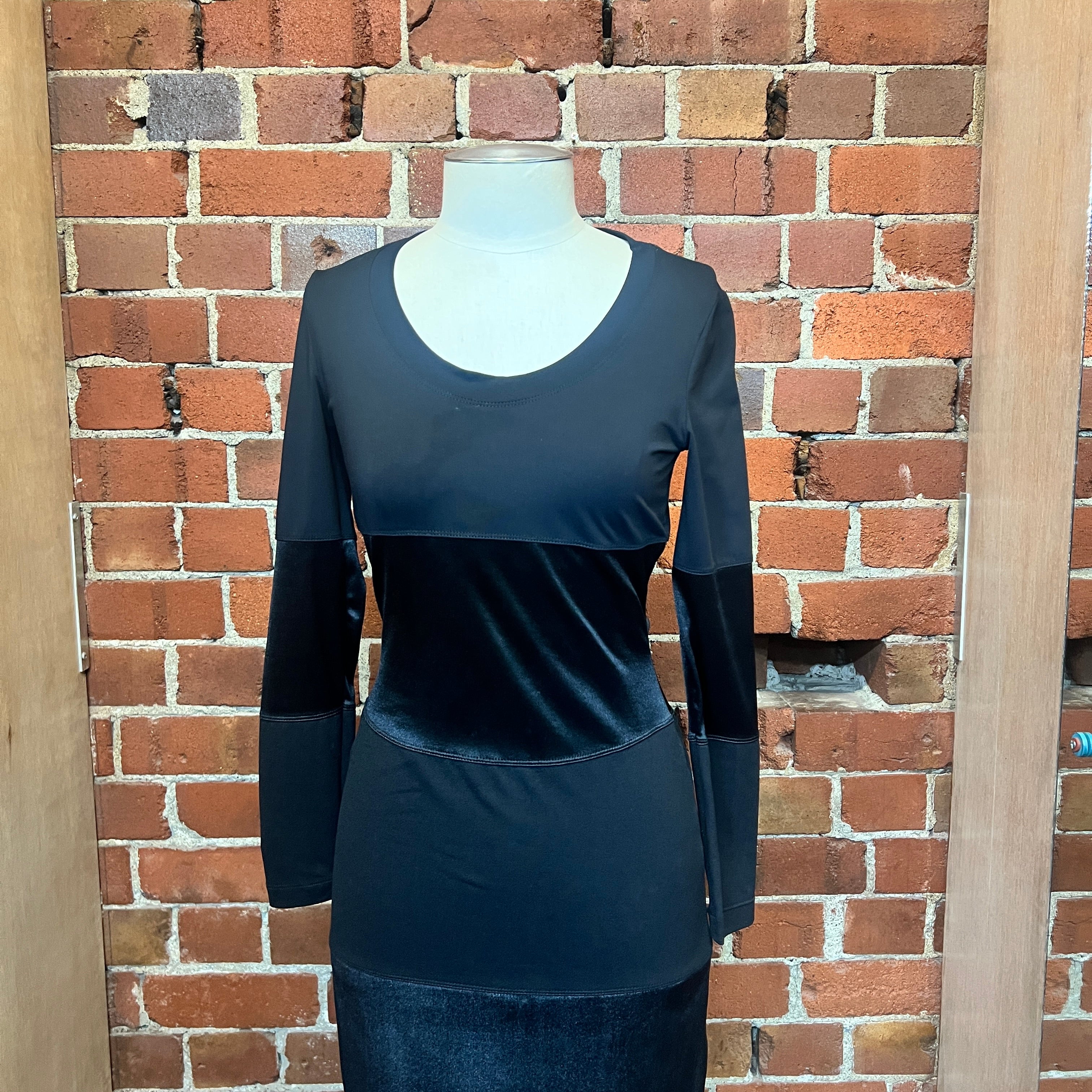 MOSCHINO mixed fabric gown