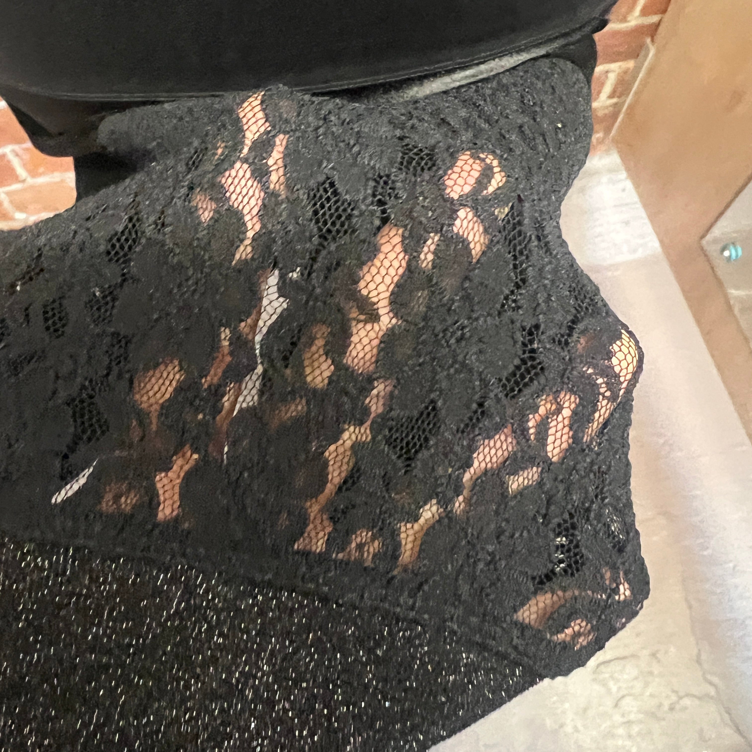 MOSCHINO mixed fabric gown